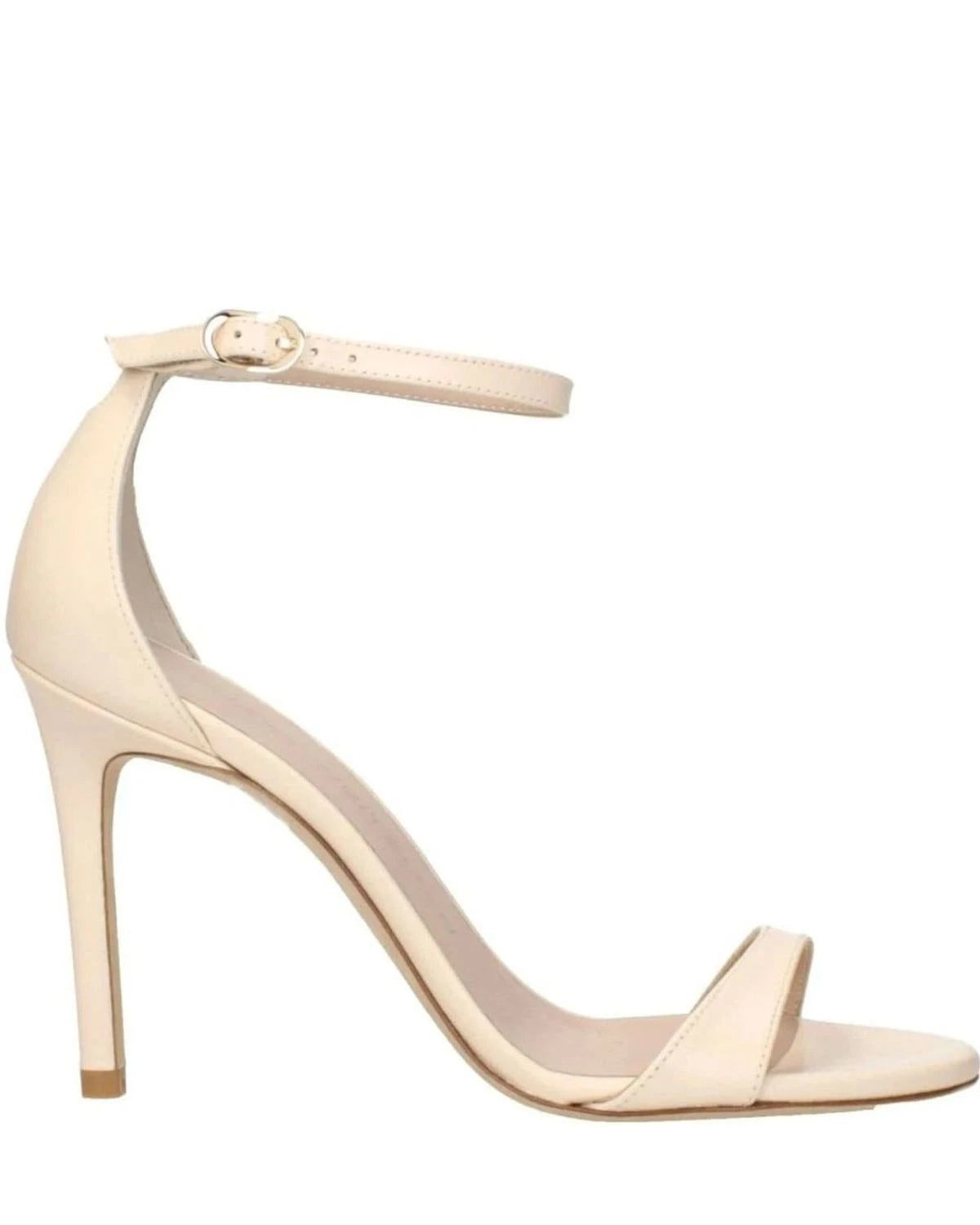 Stuart Weitzman Beige Leather Stiletto Heels Sandals Heels