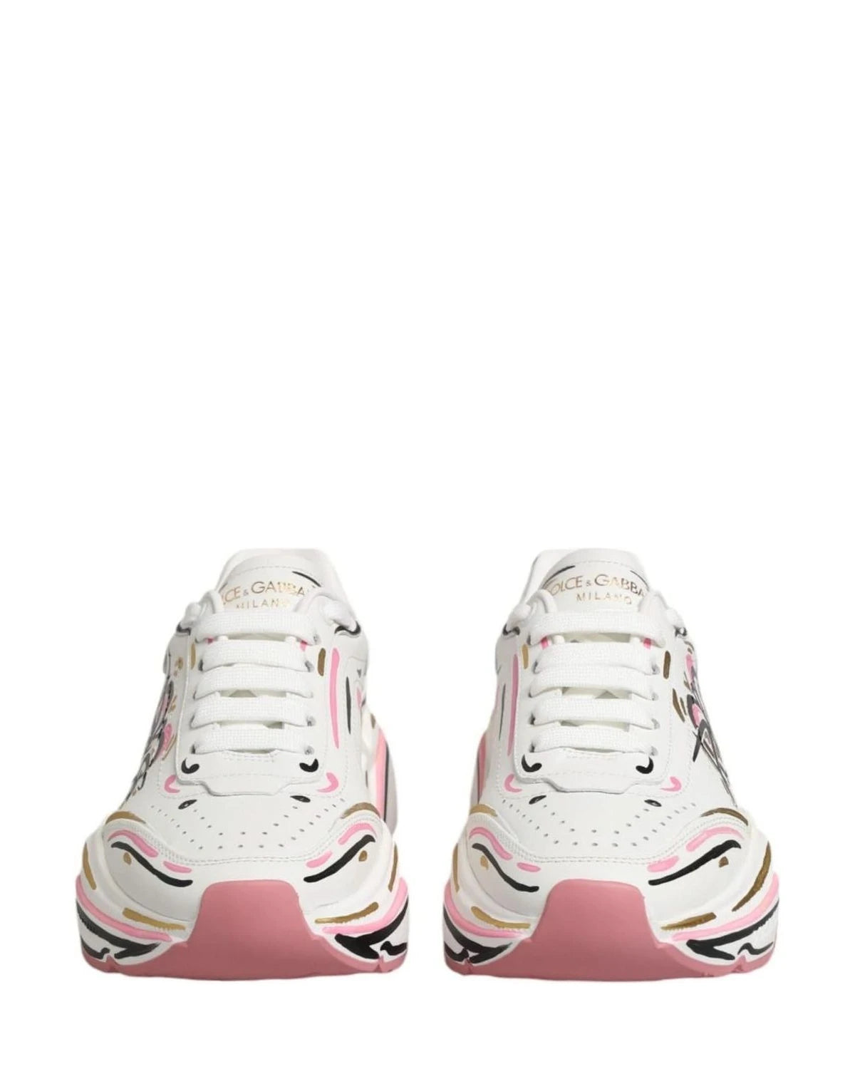 Dolce & Gabbana Multicolor Hand Painted Daymaster Sneaker Shoes Sneakers