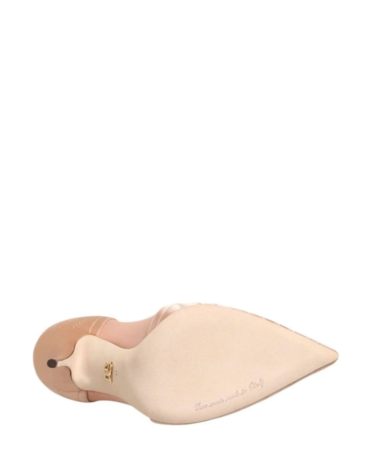 Dolce & Gabbana Nude Satin Cipria Mesh Stiletto Pumps Shoes Heels