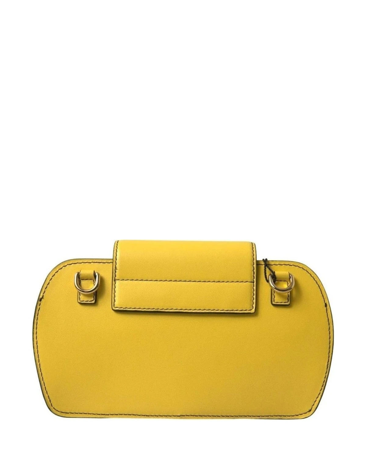 Dolce & Gabbana Yellow Leather Smooth Dg Logo Clutch Crossbody Case Bag Cross Body Bags