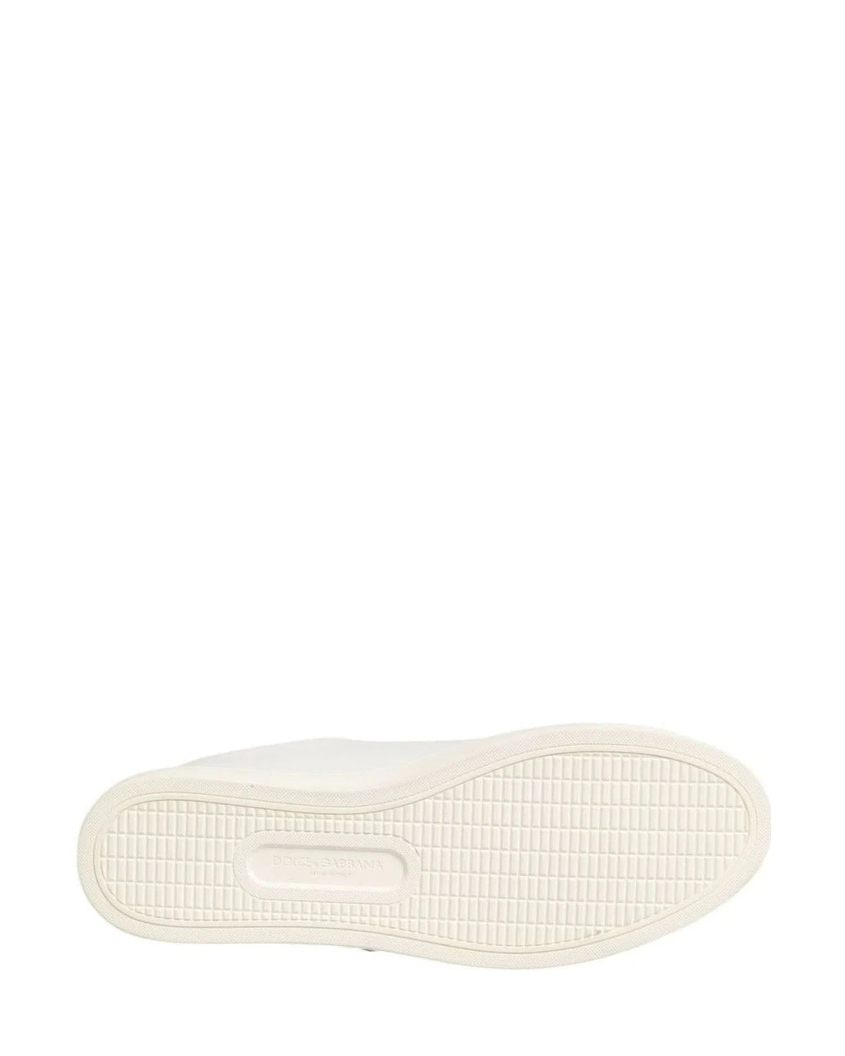 Dolce & Gabbana White Leather Sacre Heart Patch Sneakers Shoes Sneakers