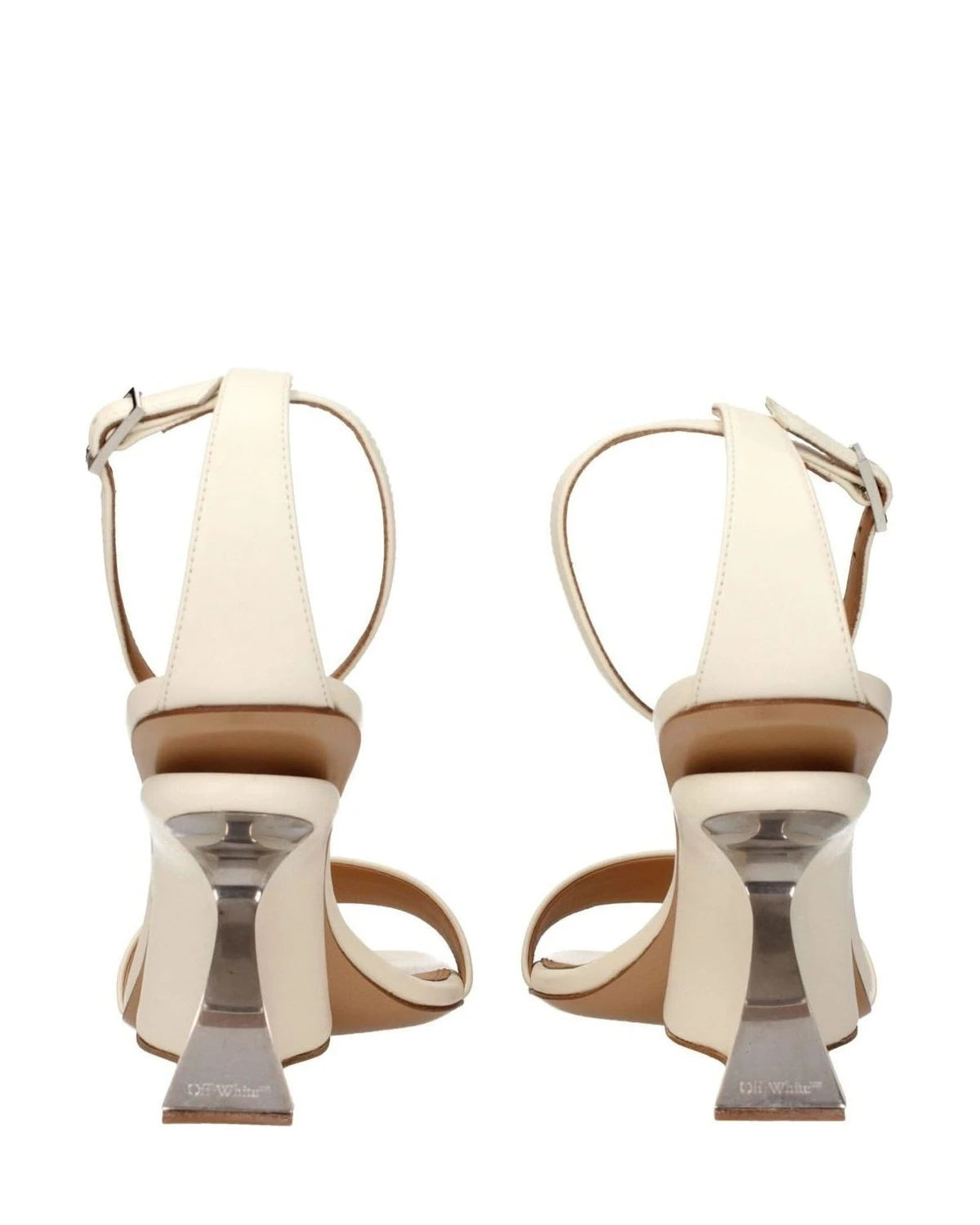 Off-white Leather Platforms Heels