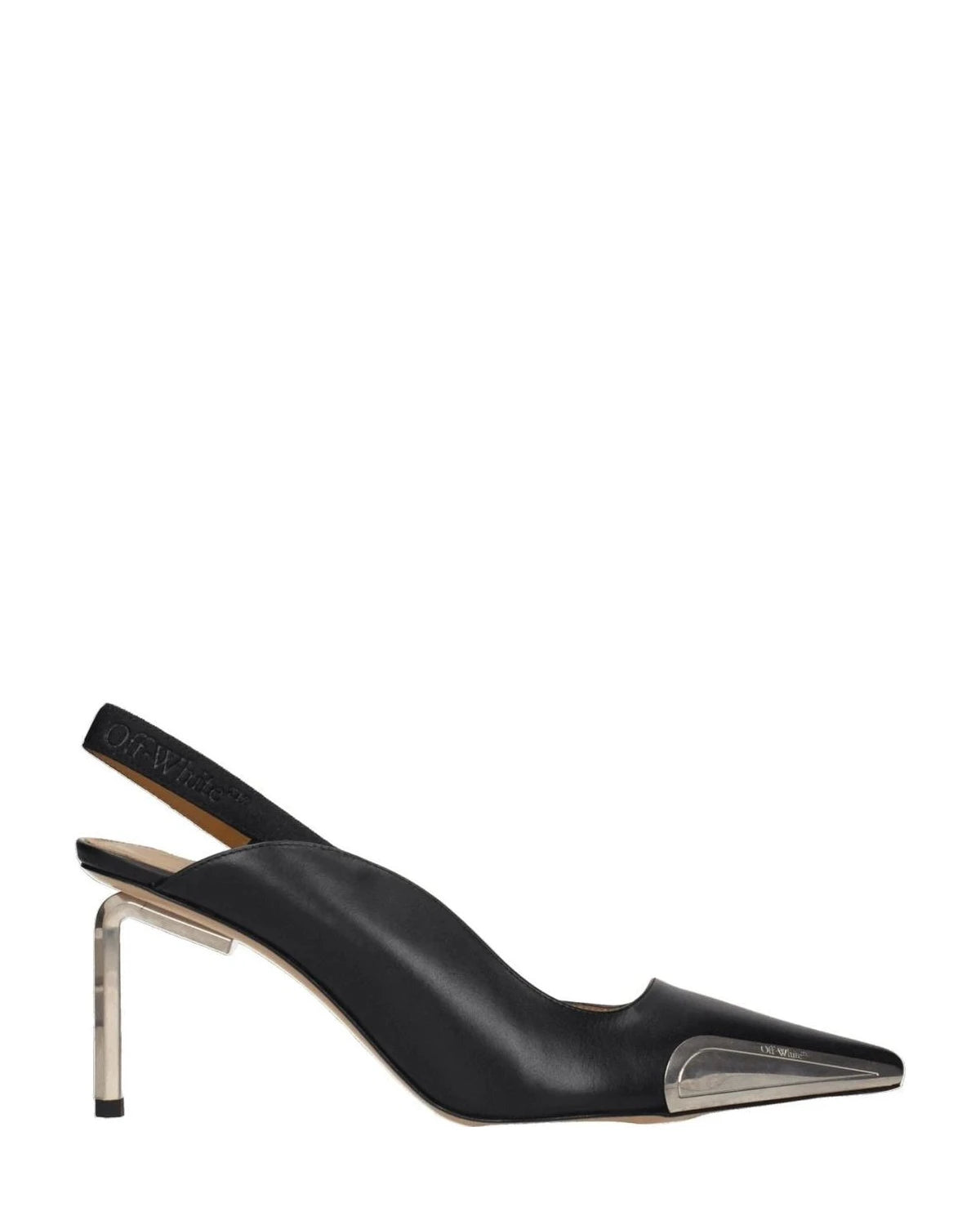 Off- Leather White High Heel Pumps Heels