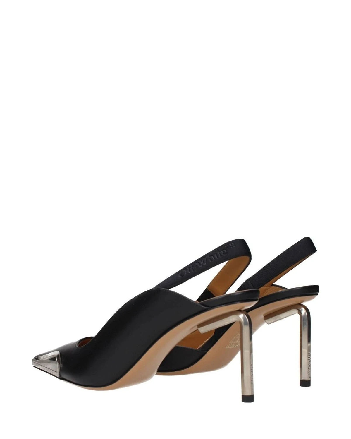 Off- Leather White High Heel Pumps Heels