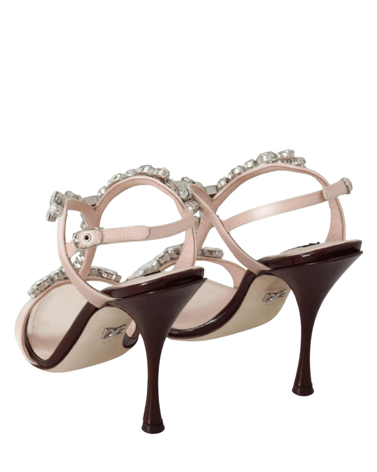 Dolce & Gabbana Pink Crystals Heels Keira Sandals Glam Steals