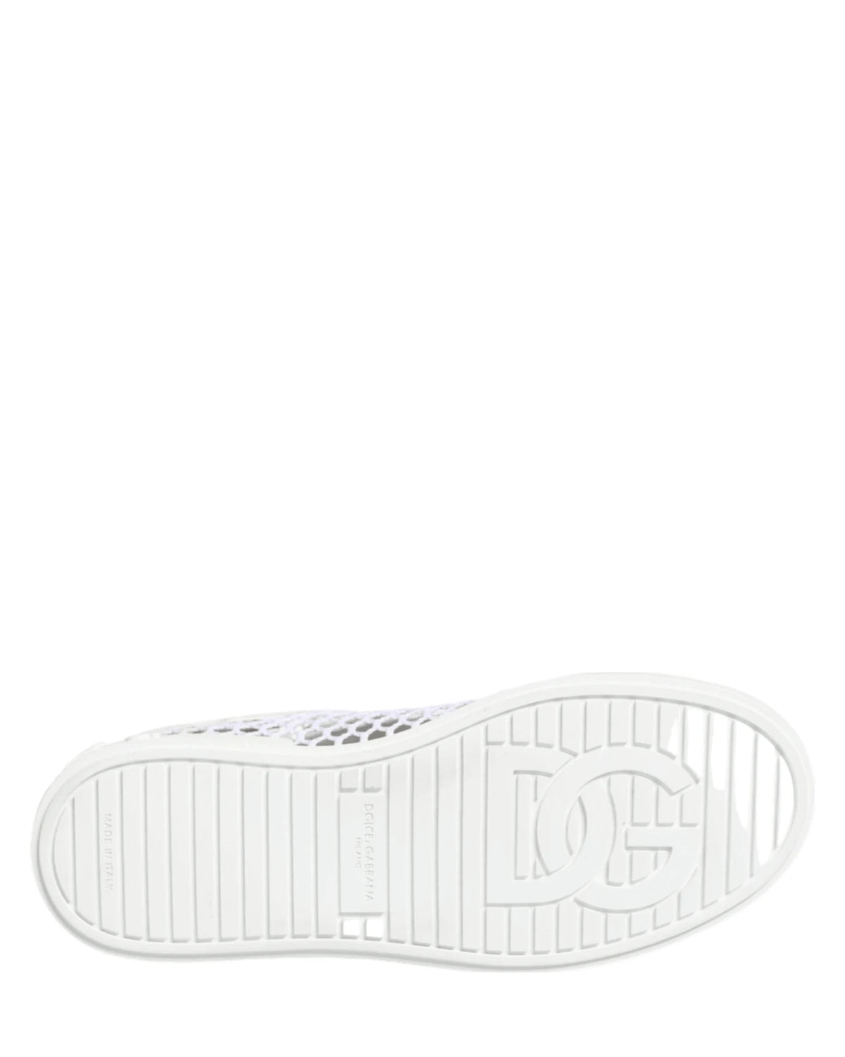 Dolce & Gabbana White Mesh Inserts Low Top Sneakers Shoes Sneakers