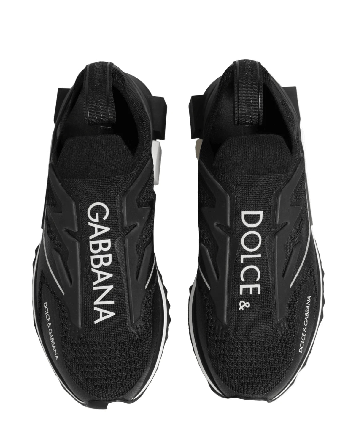 Dolce & Gabbana Black Sorrento Sport Stretch Sneakers Shoes Sneakers