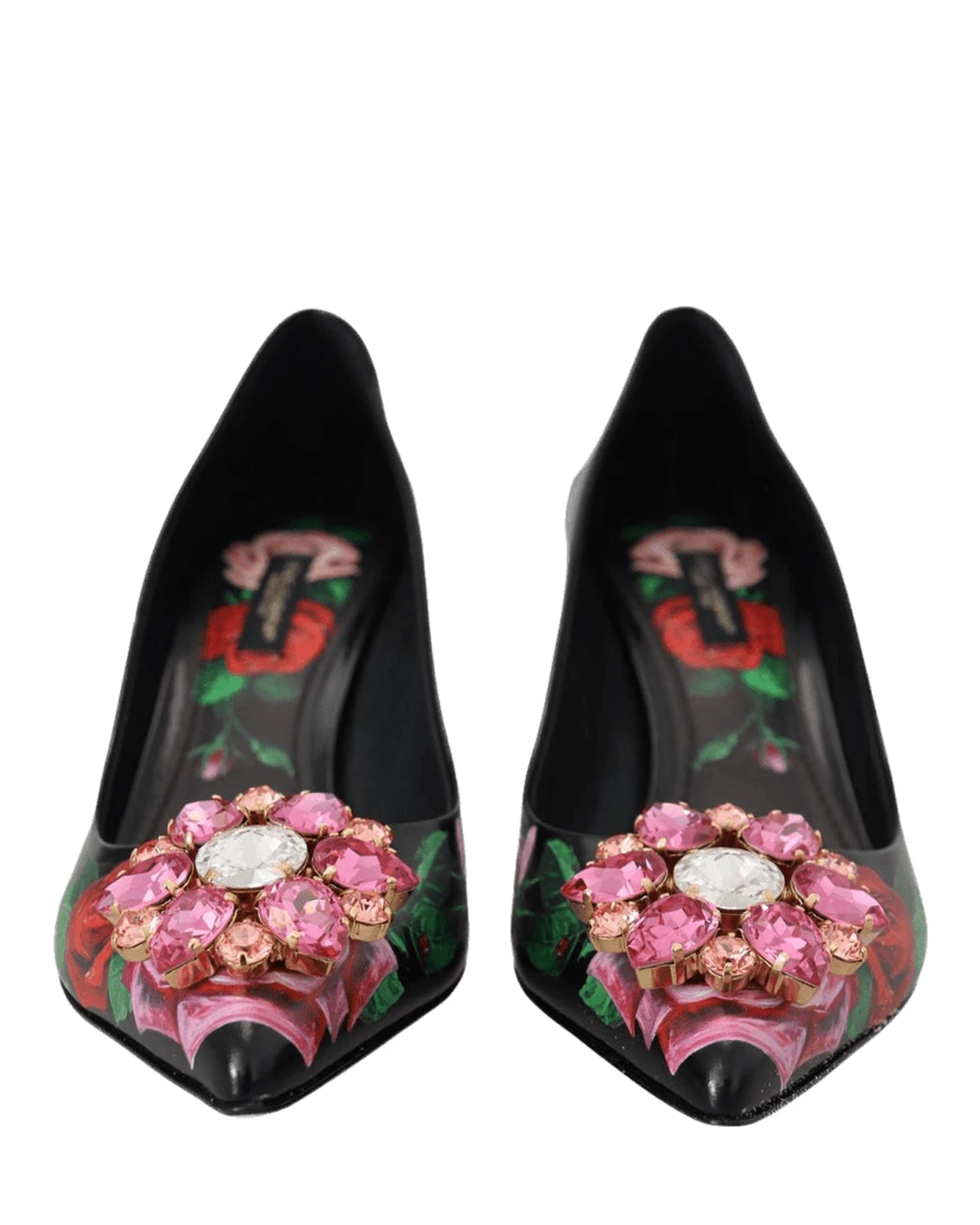 Dolce & Gabbana Black Leather Pump Heels