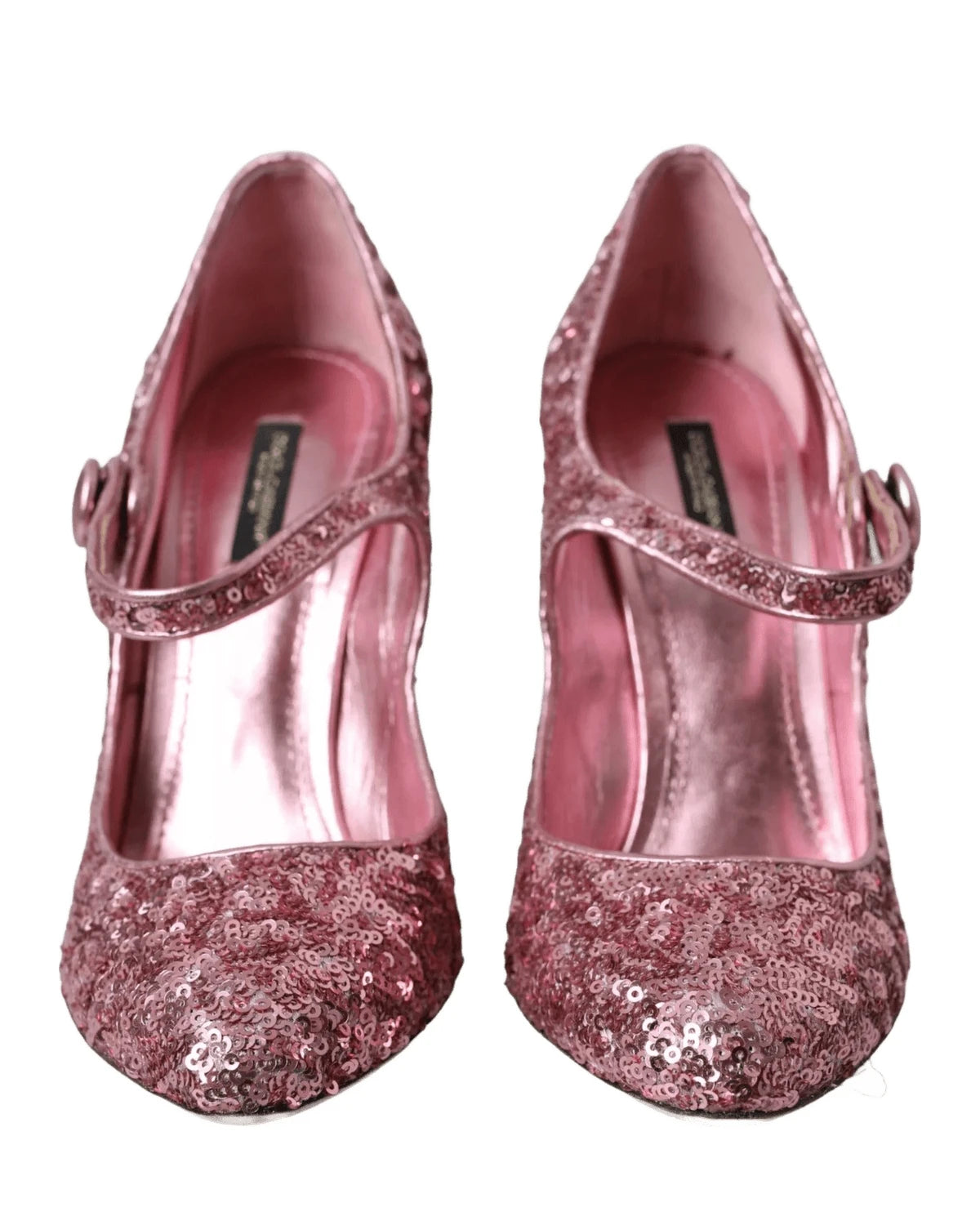 Dolce & Gabbana Pink Sequin Mary Jane Pumps High Heels Shoes Heels