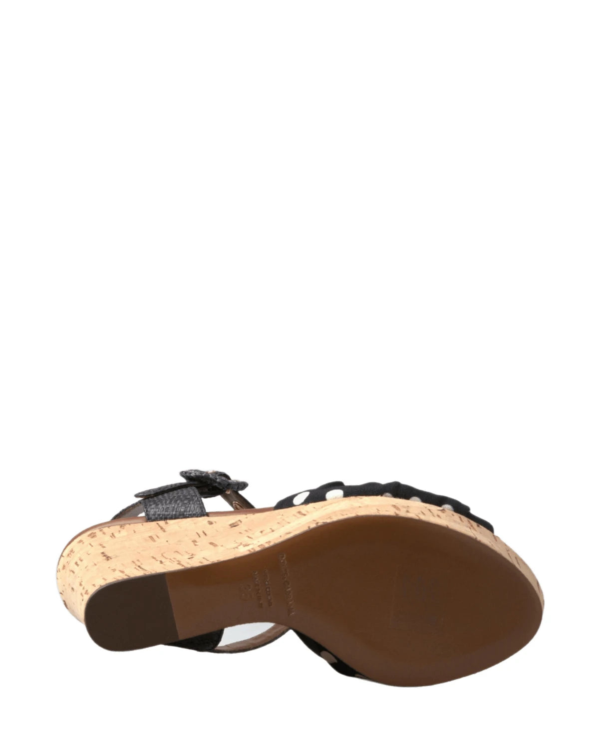 Dolce & Gabbana Black And Wedges Polka Dotted Ankle Strap Shoes Sandals Sandals