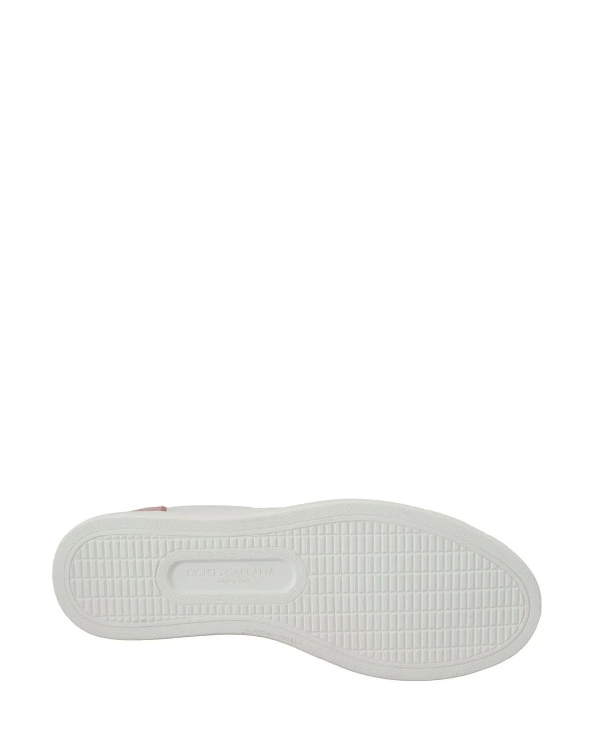 Dolce & Gabbana White Leather Pink Low Top Sneakers Sneakers