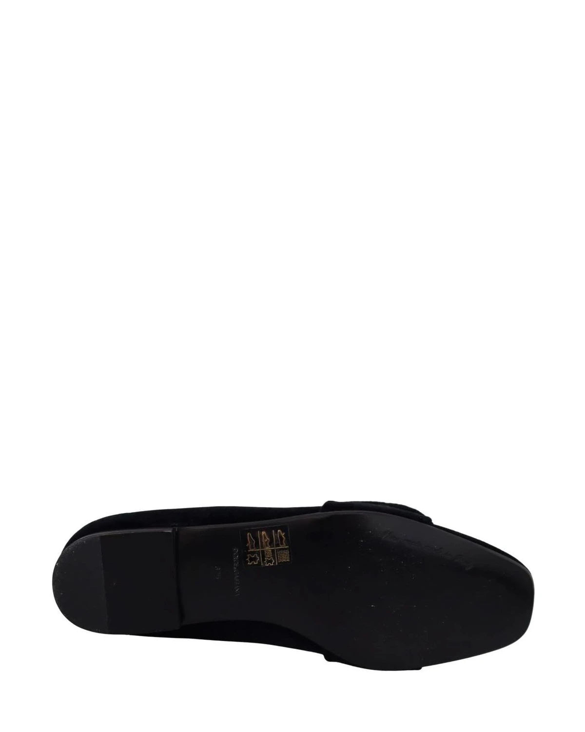 Dolce & Gabbana Black Velvet Crystals Loafers Flats