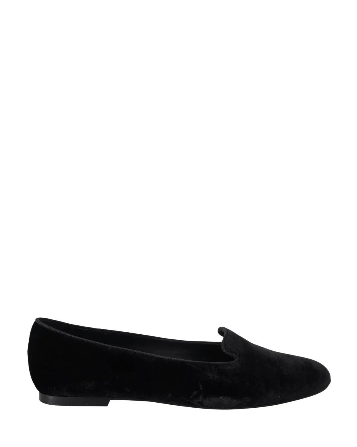 Dolce & Gabbana Black Velvet Slip Ons Loafers Flats