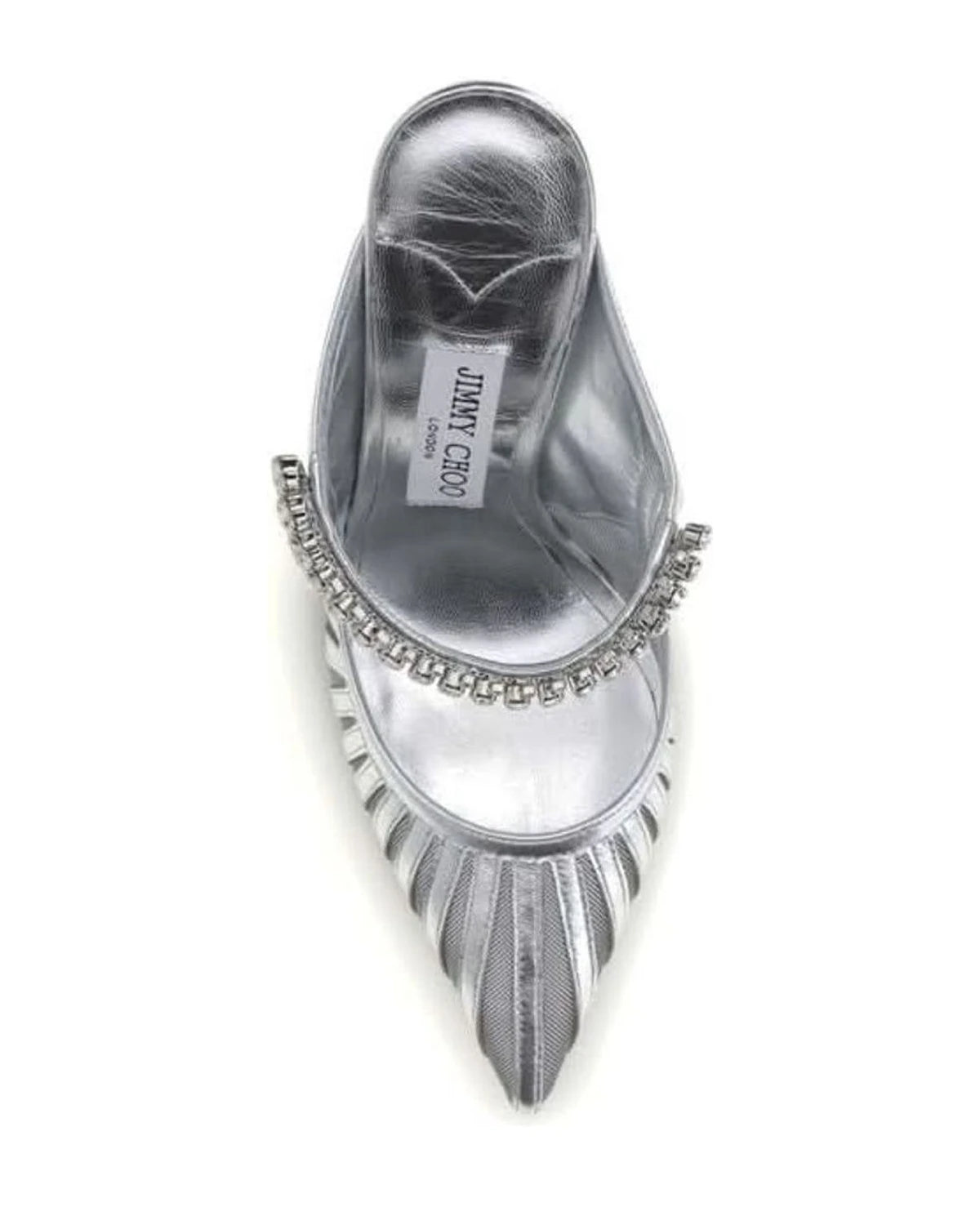 Jimmy Choo Silver Leather High Heel Pumps Heels