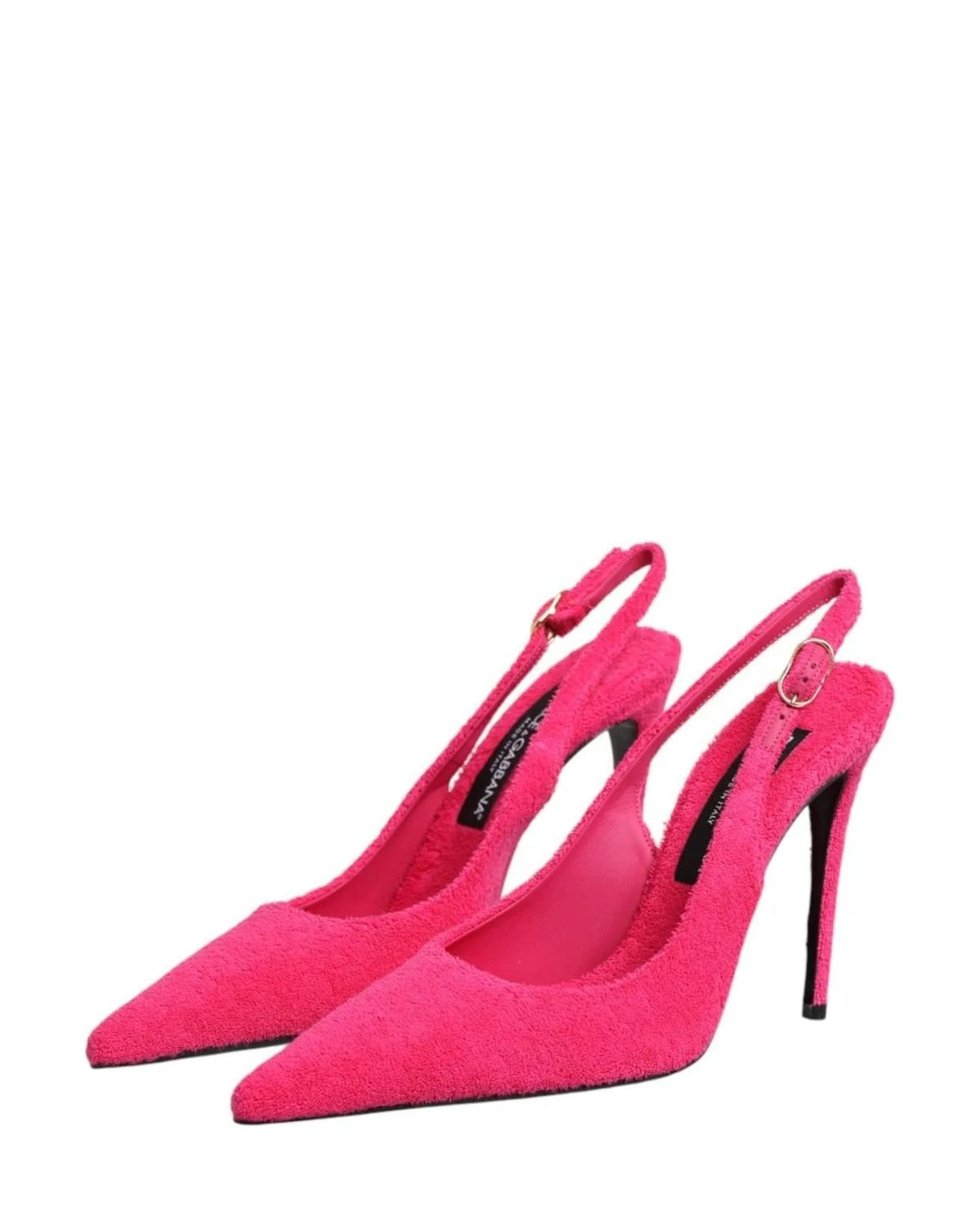 Dolce & Gabbana Pink Suede High Heels Slingback Shoes Heels