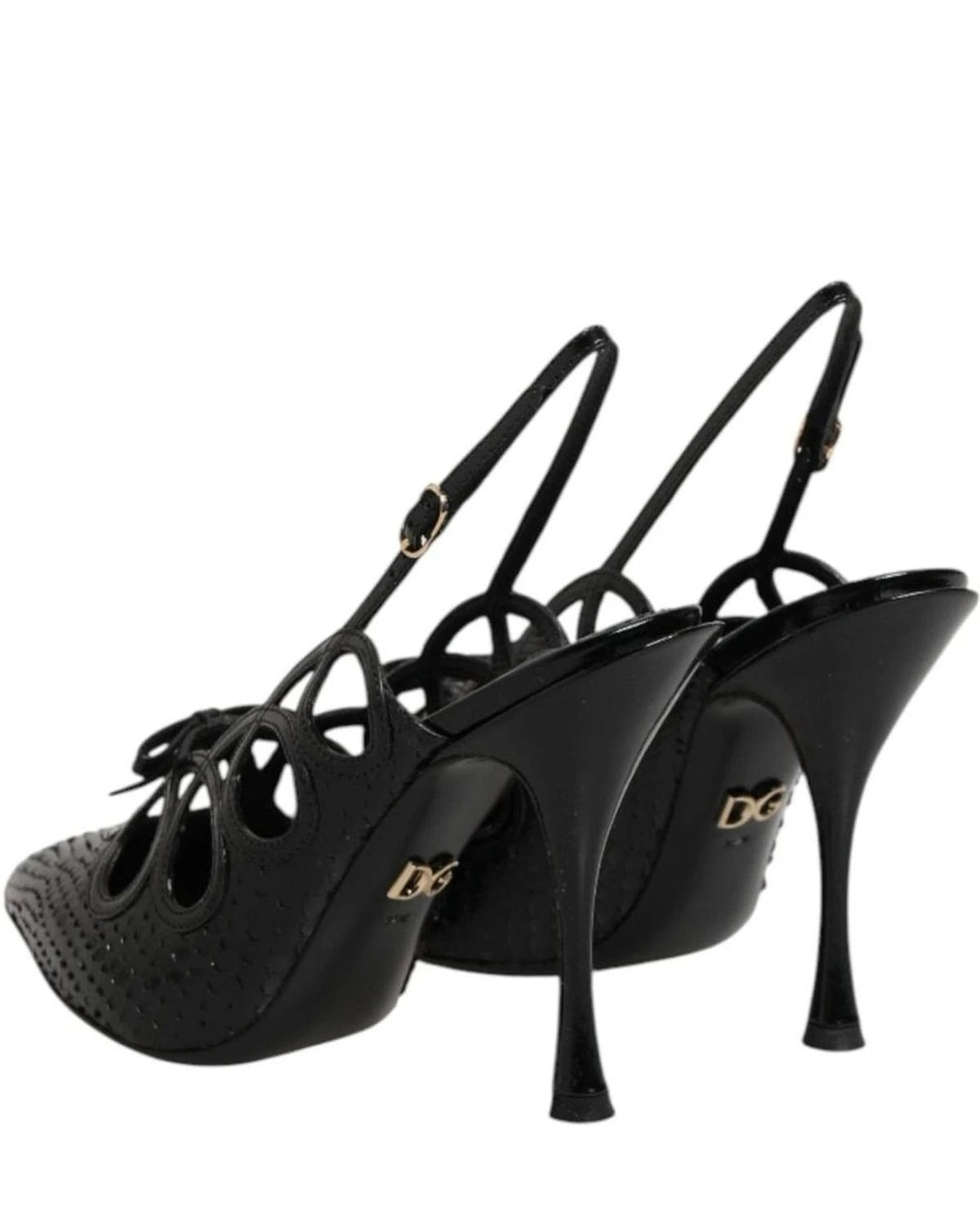 Dolce & Gabbana Leather High Heels Slingback Shoes Heels