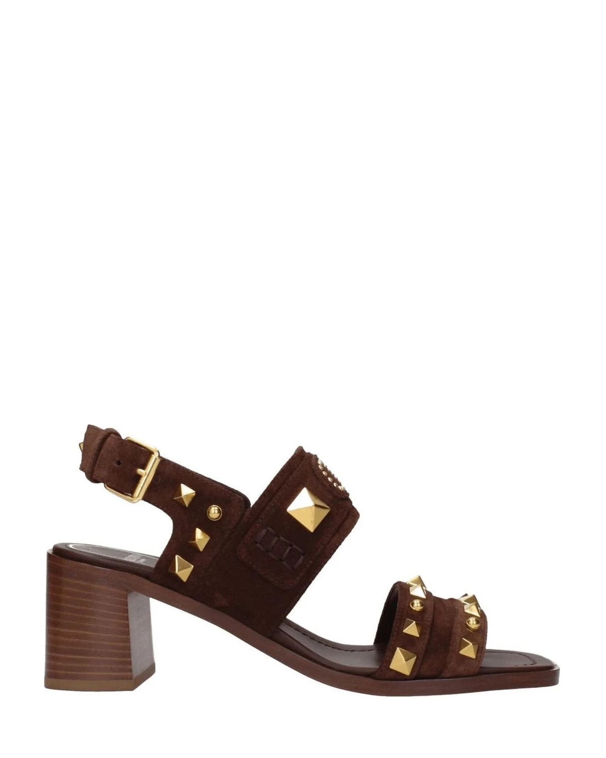 Valentino Garavani Brown Leather Strap Sandals Heels