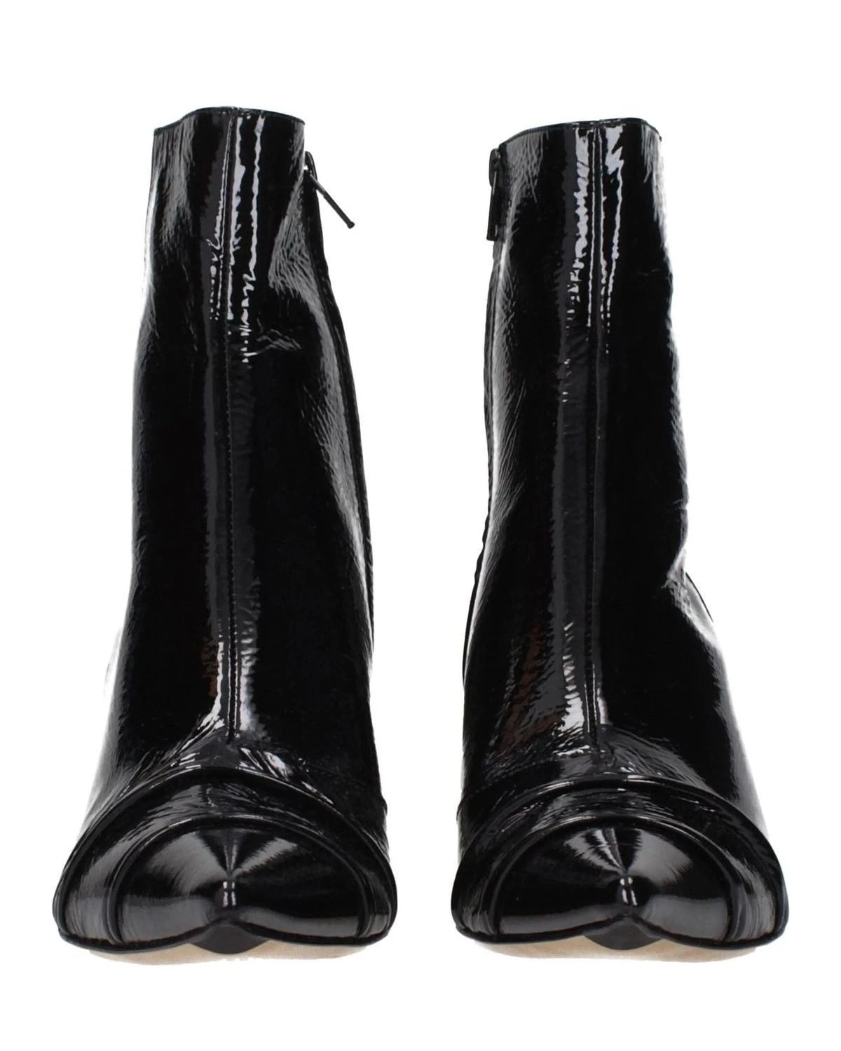 Maison Margiela Black Leather Ankle Boots Boots
