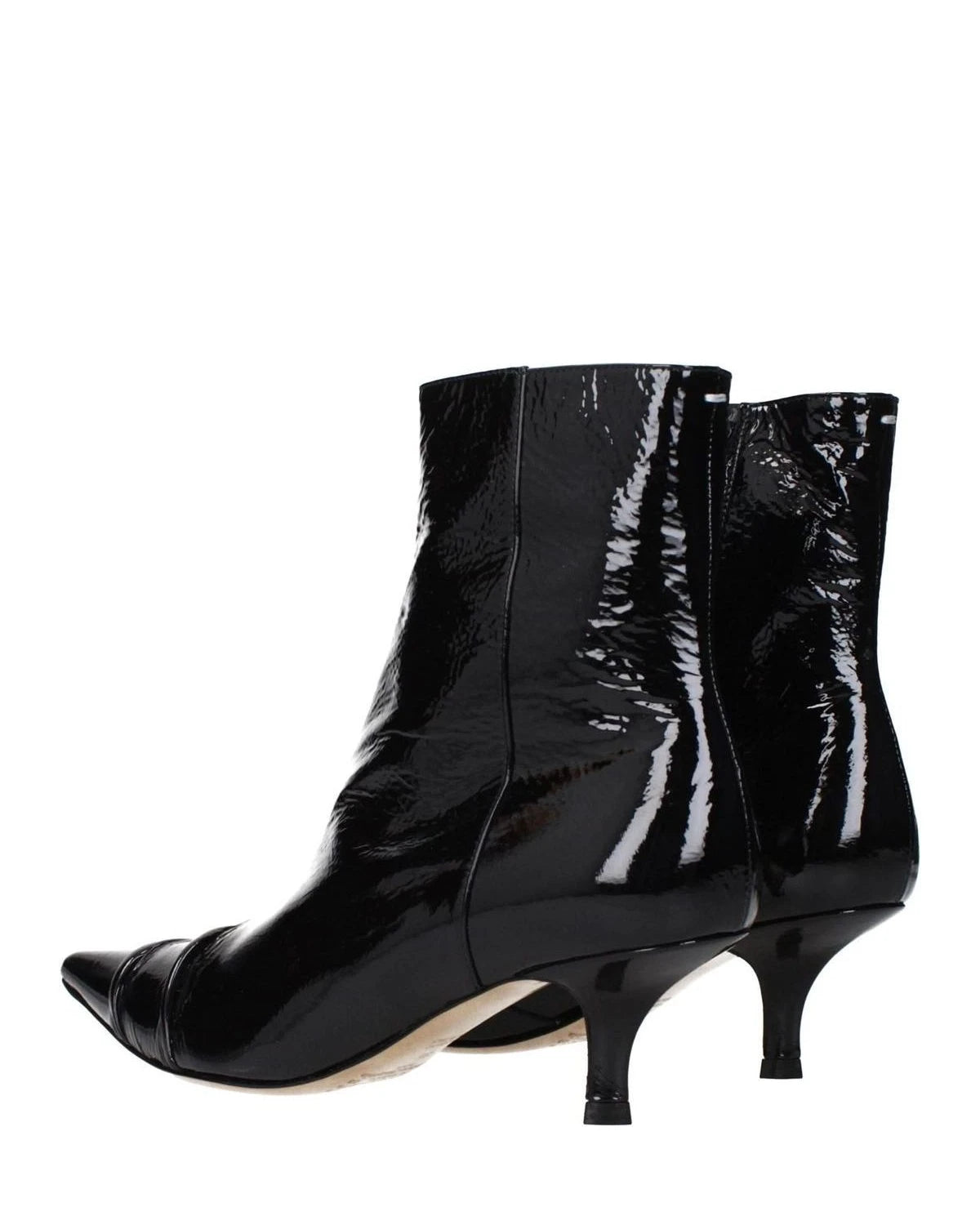 Maison Margiela Black Leather Ankle Boots Boots