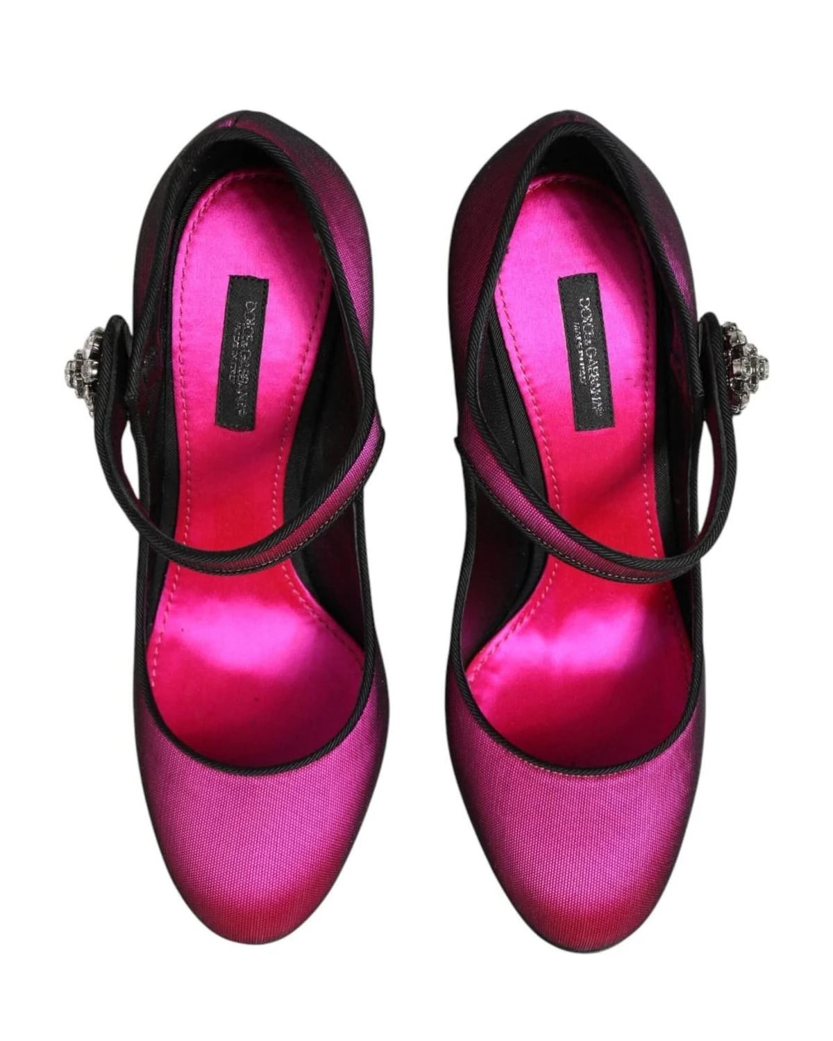Dolce & Gabbana Pink Strass Mary Janes Heels Pumps Shoes Heels