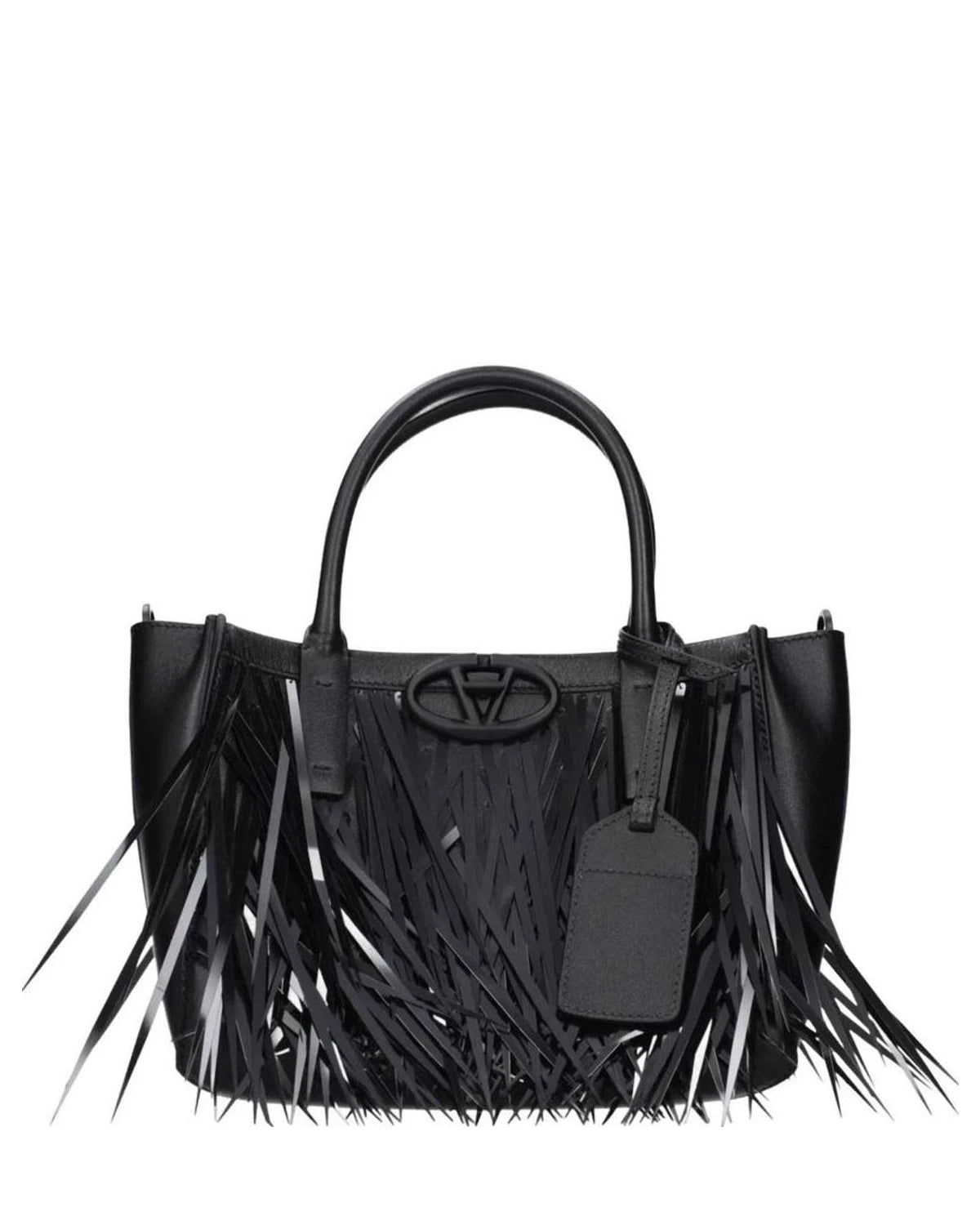 Valentino Garavani Black Leather Handbag Shoulder Bags
