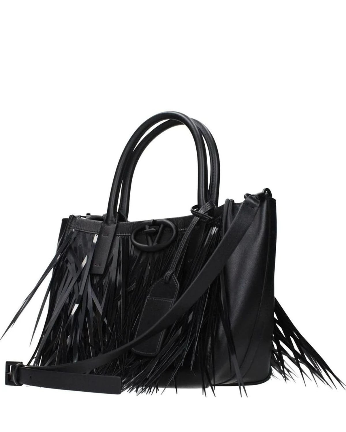Valentino Garavani Black Leather Handbag Shoulder Bags