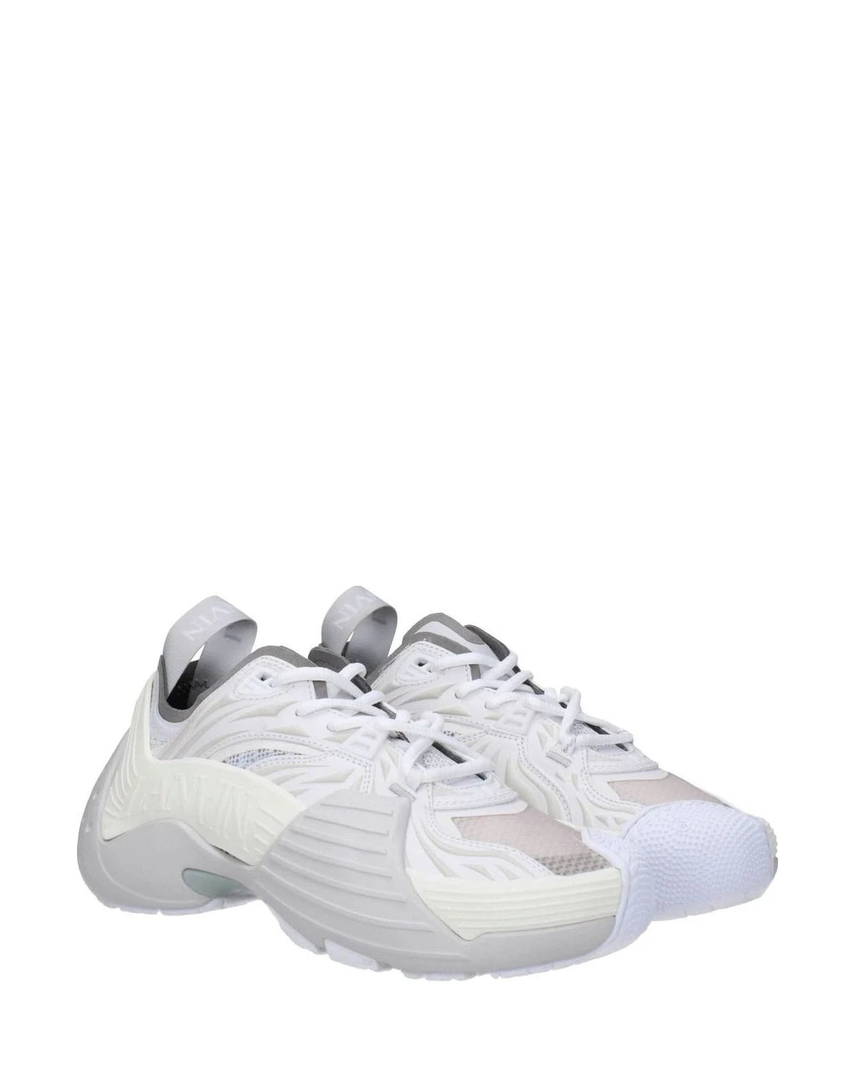 Lanvin White Leather Athletic Sneakers Sneakers
