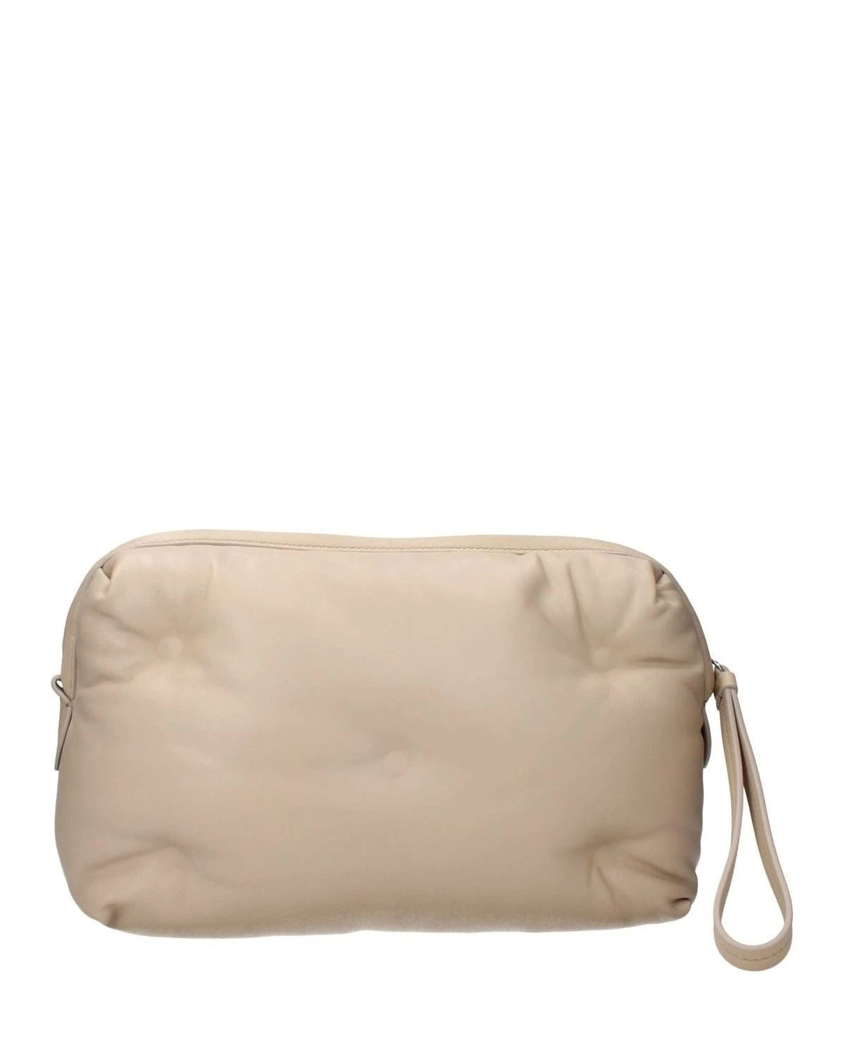 Maison Margiela Beige Leather Clutch Bag Clutch Bags
