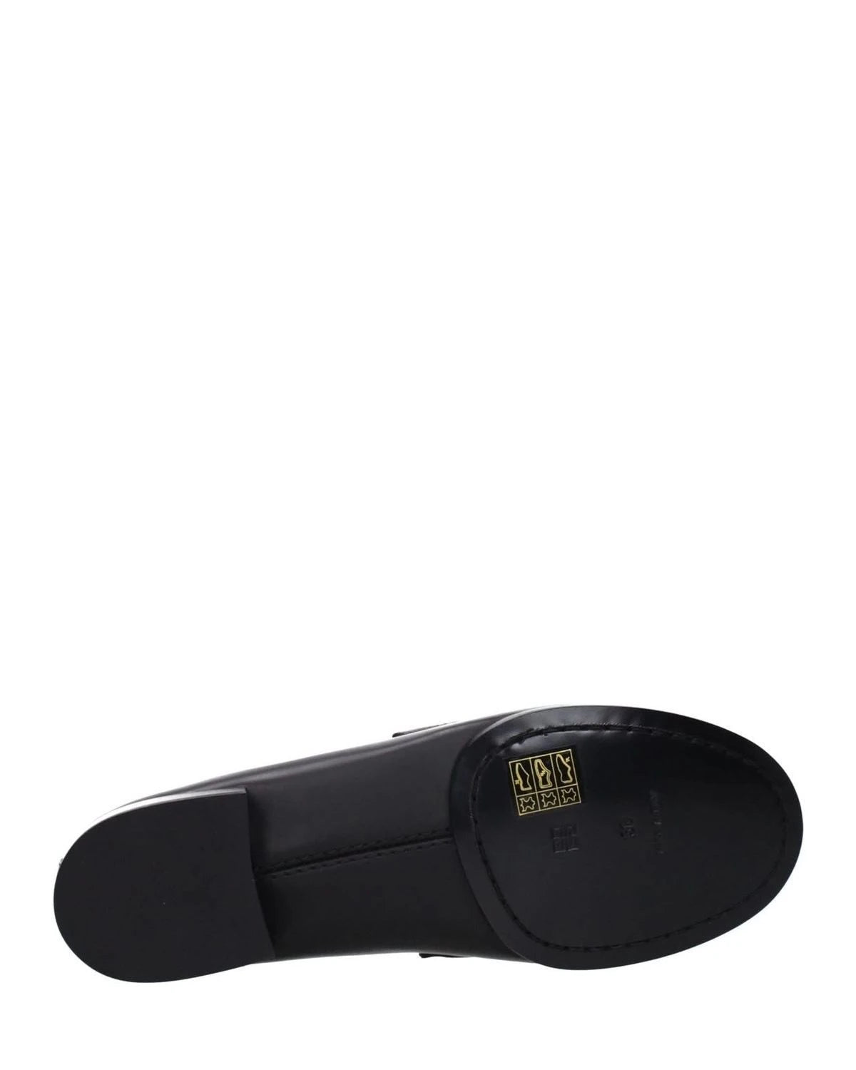 Givenchy Black Leather Slip On Loafers Flats