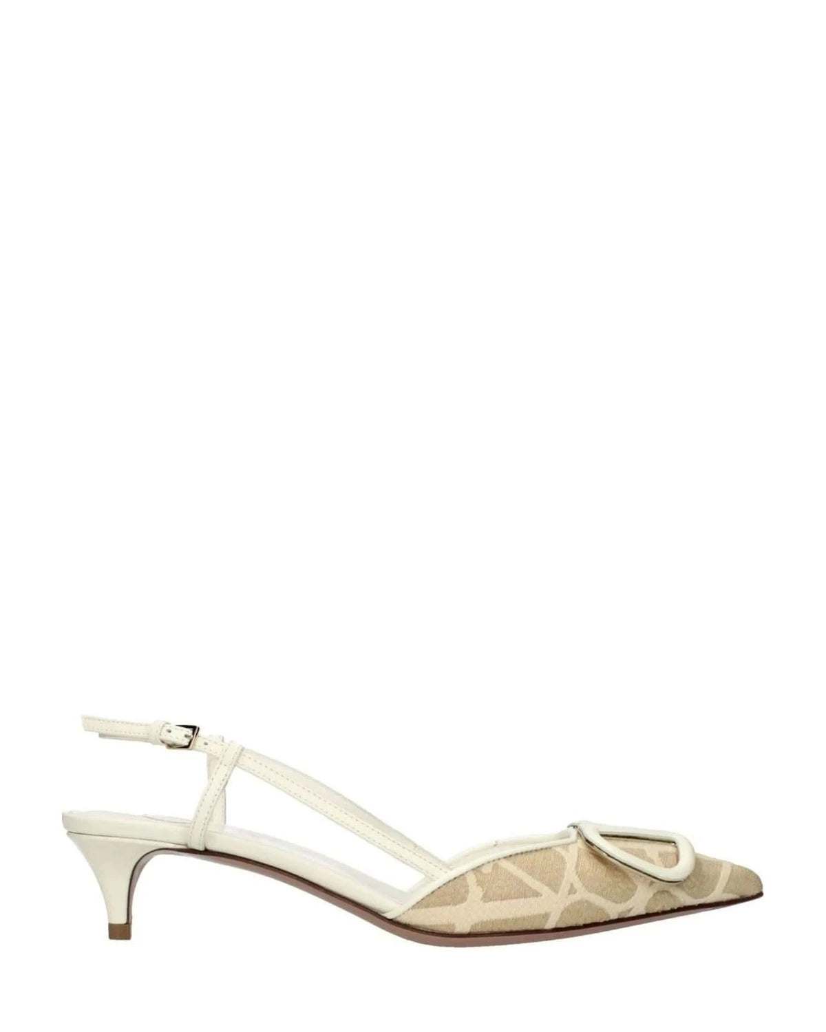 Valentino Garavani Beige Raffia Strap Sandals Heels