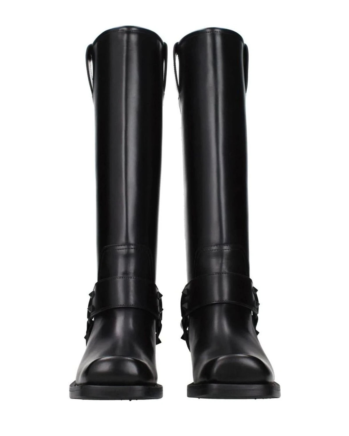 Valentino Garavani Black Leather Boots Boots