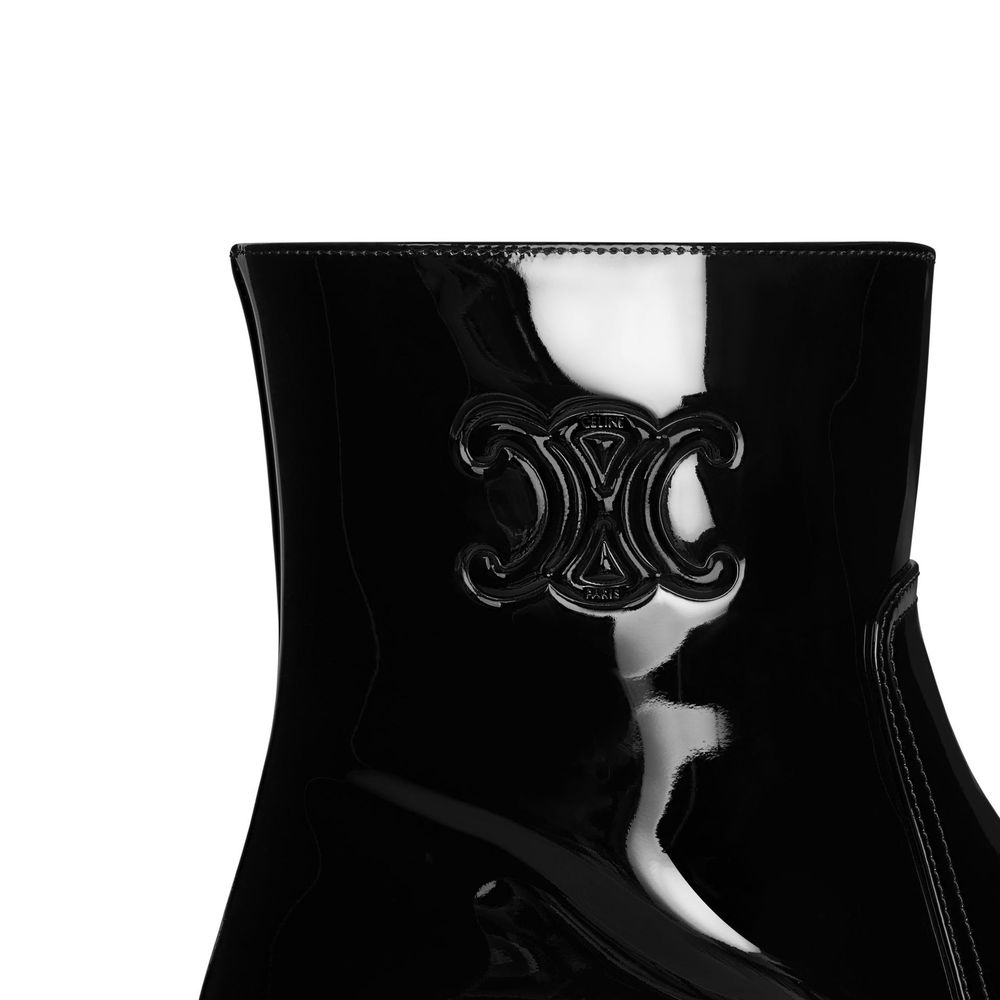 Celine Leather Triomphe Zipped Boots
