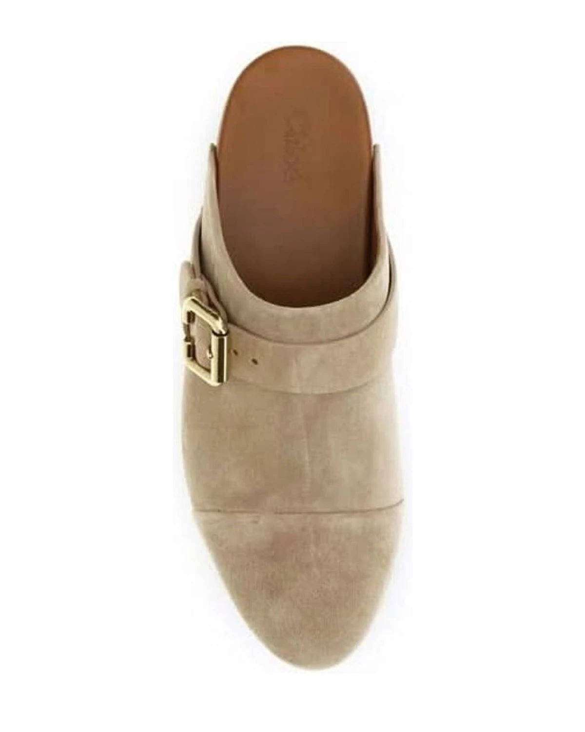 Chloé Beige Calf Leather Bos Taurus Clogs Flats