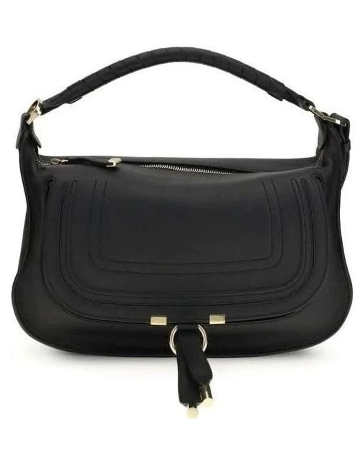 Chloé Black Calf Leather Bos Taurus Shoulder Bag Shoulder Bags