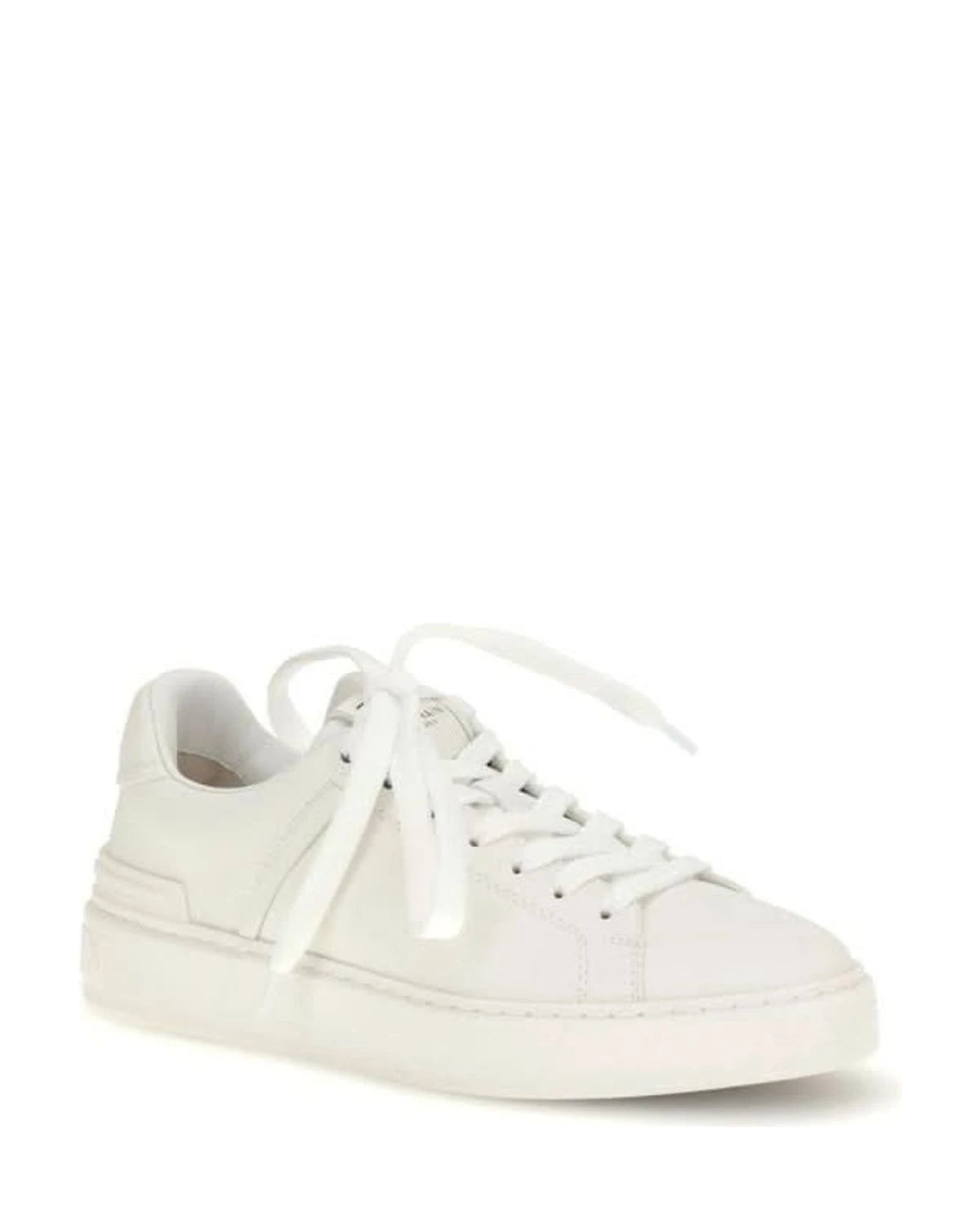 Balmain White Calf Leather Bos Taurus Low Top Sneakers Sneakers