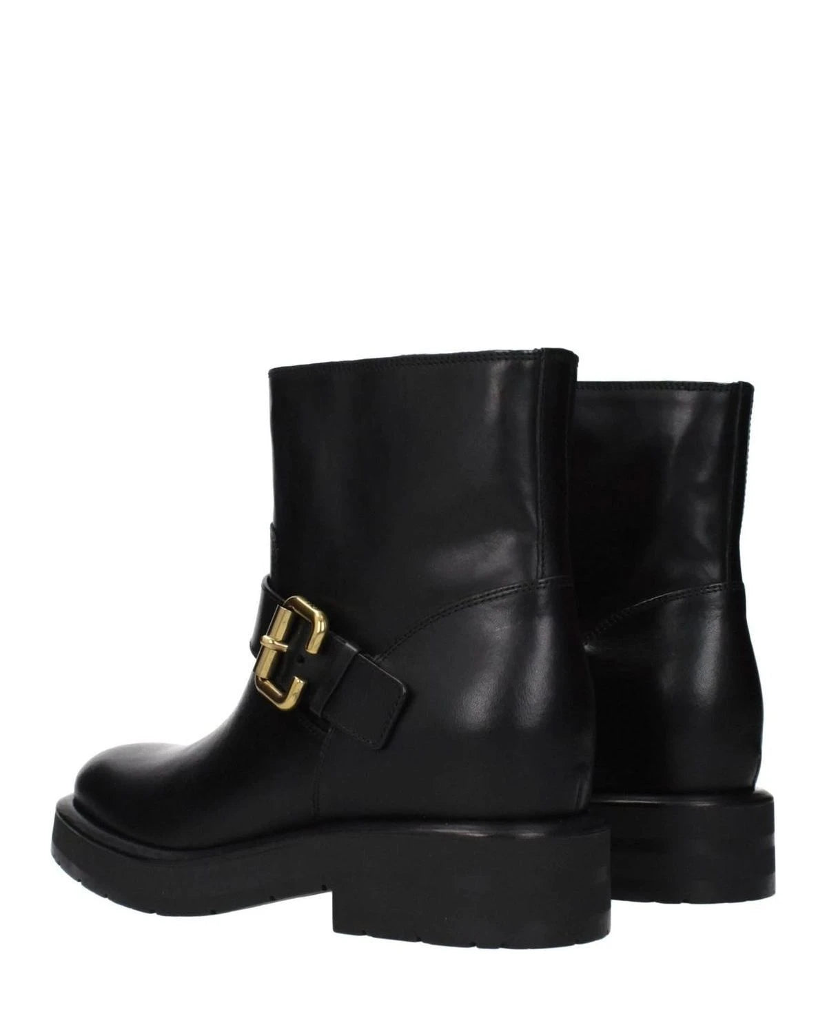 Chloé Black Leather Ankle Boots Boots