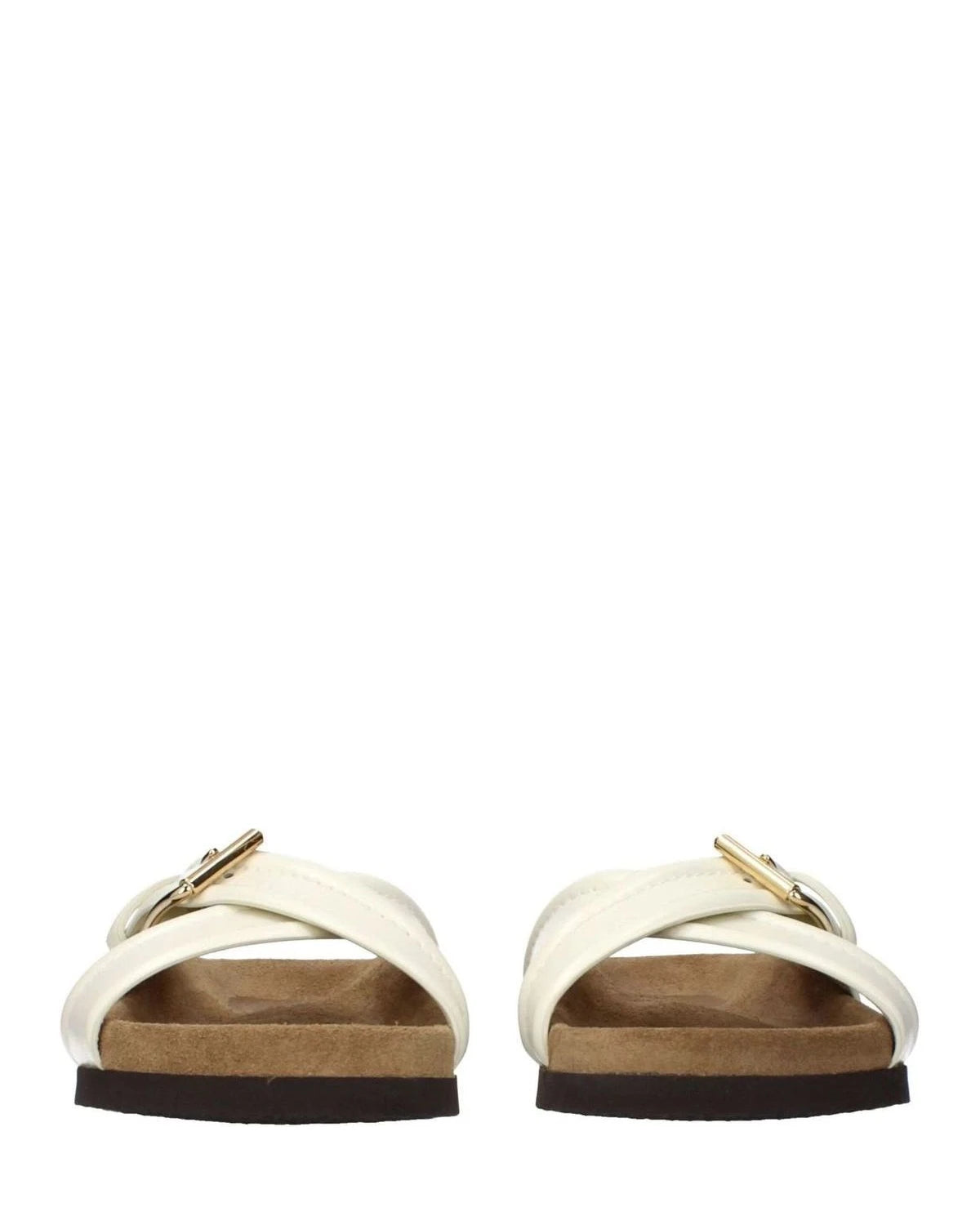 Valentino Garavani Beige Leather Slippers Flats