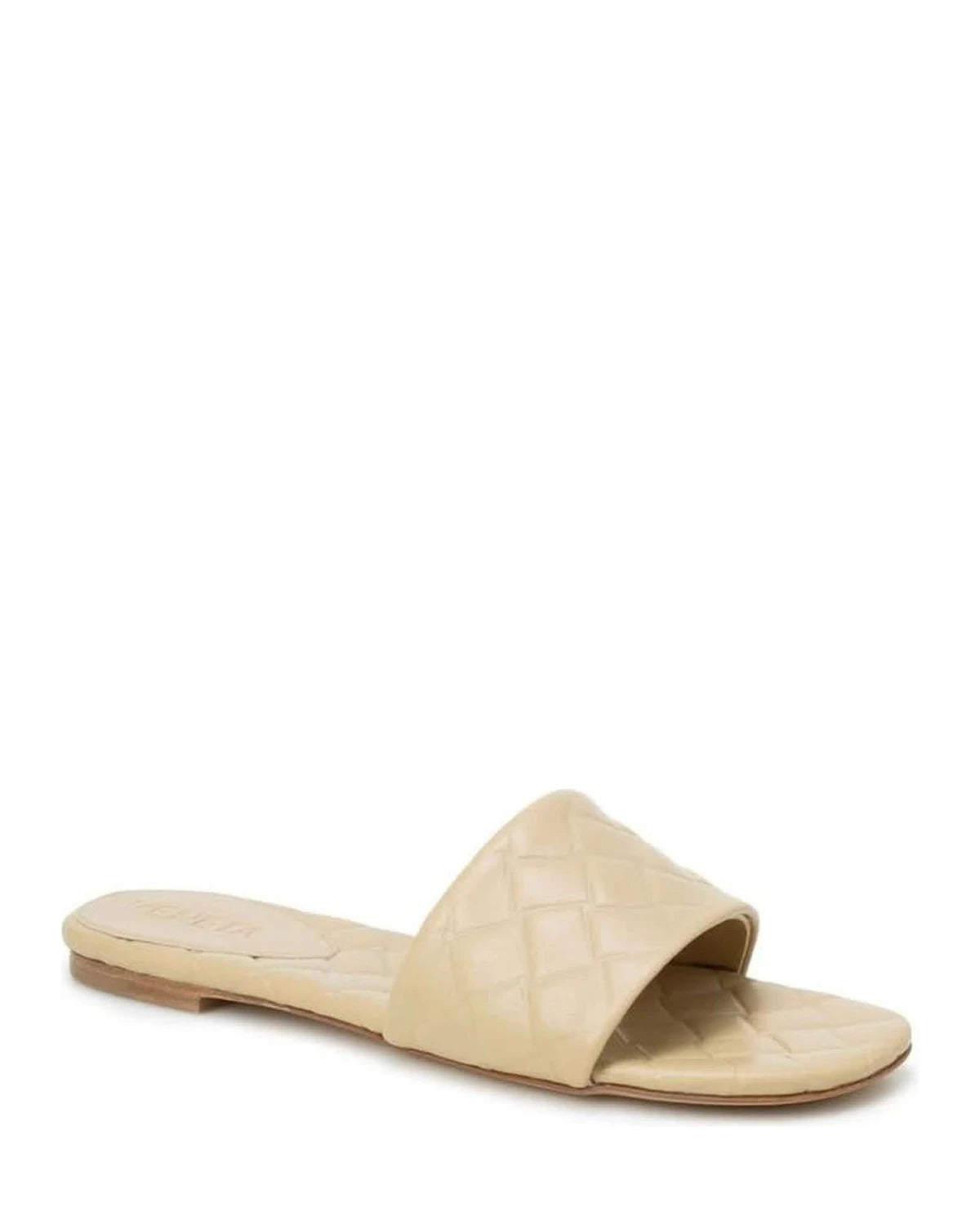 Bottega Veneta Beige Leather Lamb Flat Sandals Flats