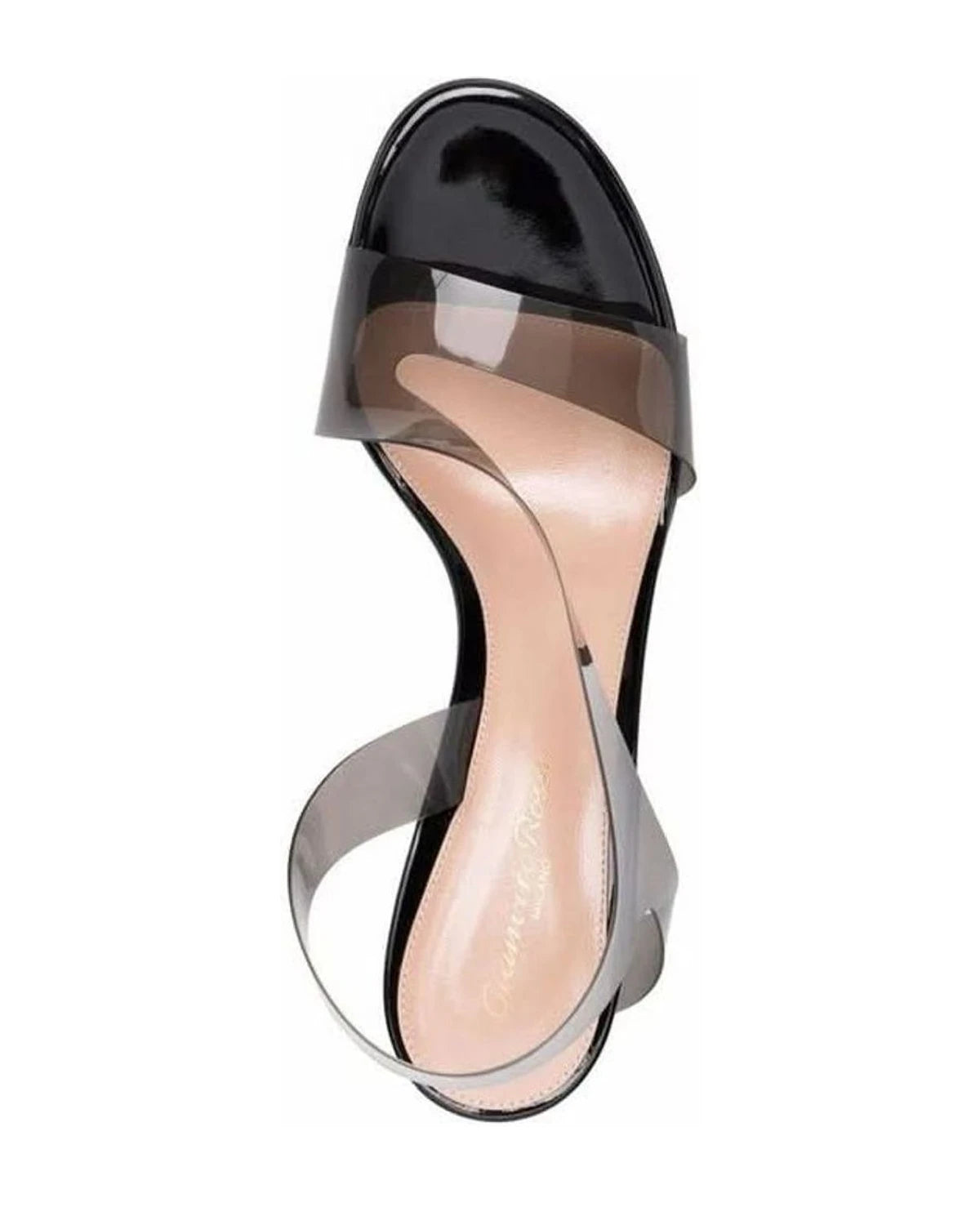 Gianvito Rossi Black Rubber Stiletto Heel Sandals Heels