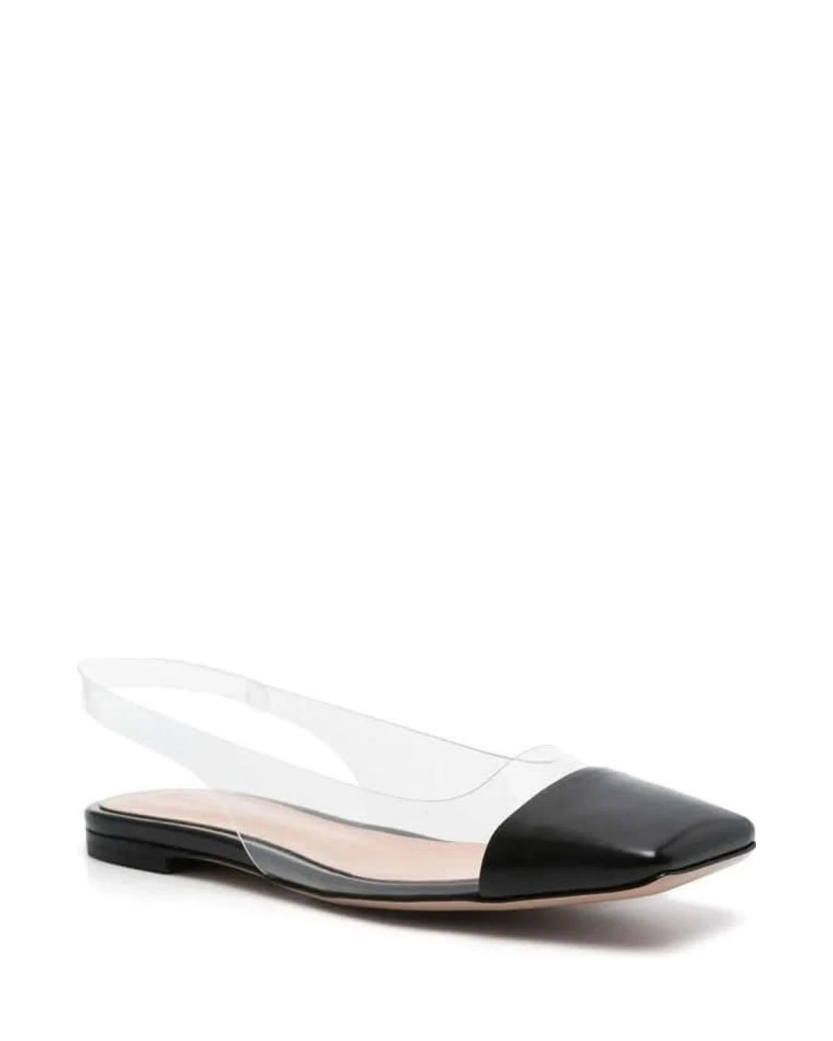 Gianvito Rossi Black Plexiglass Ballet Flats Flats