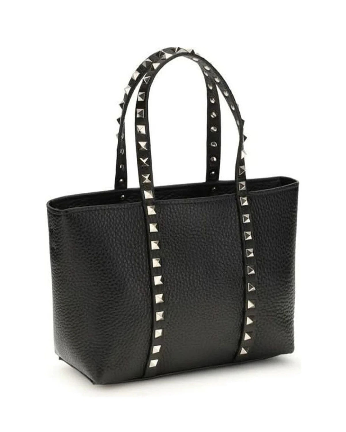 Valentino Garavani Black Calf Leather Bos Taurus Shoulder Bag Shoulder Bags