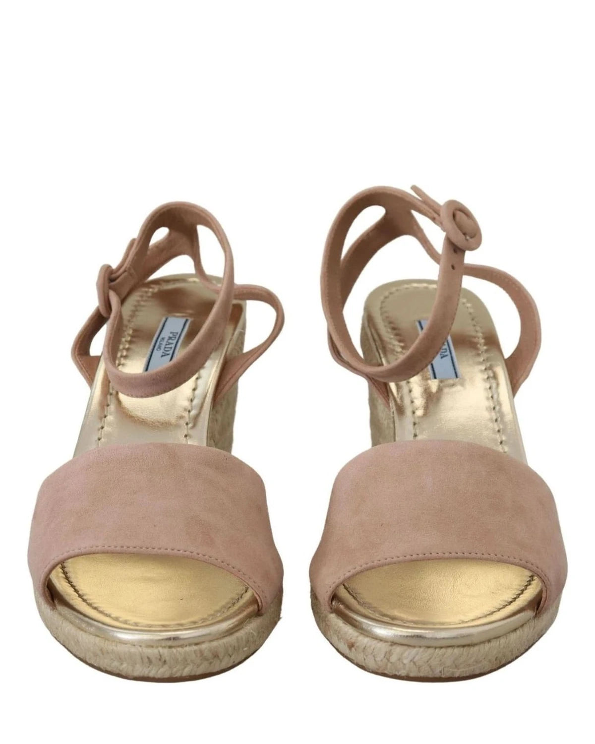 Prada Pink Suede Leather Ankle Strap Sandals Sandals