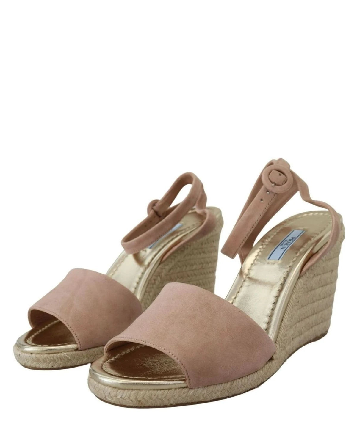 Prada Pink Suede Leather Ankle Strap Sandals Sandals