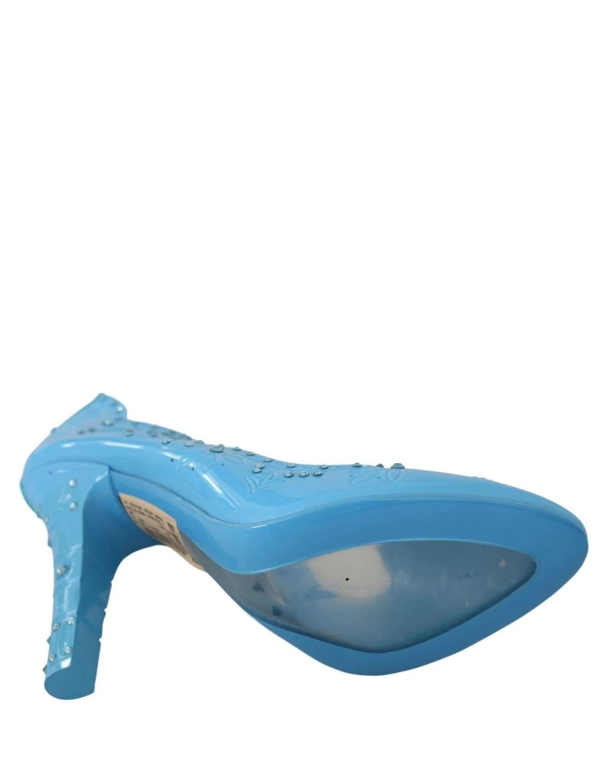 Dolce & Gabbana Blue Crystal Floral Cinderella Heels Heels