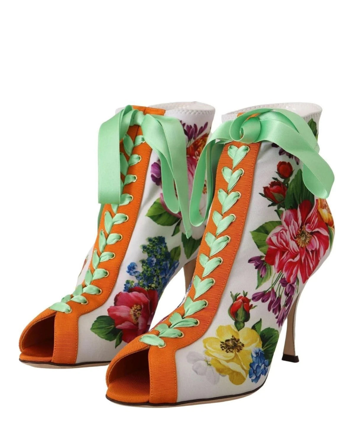 Dolce & Gabbana Jersey Stretch Boots Open Toes Heels Heels
