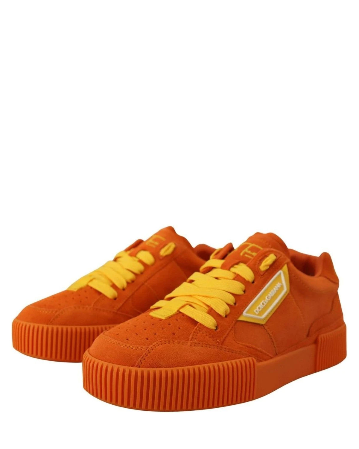 Dolce & Gabbana Orange Leather Pj Tucker Sneakers Sneakers