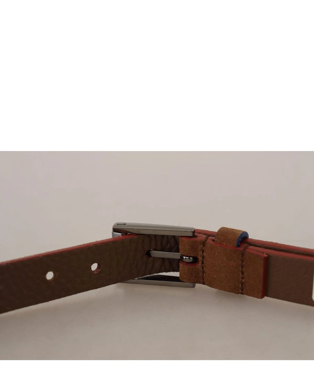 Dolce & Gabbana Brown Logo Engraved Metal Waist Buckle Belt Belts