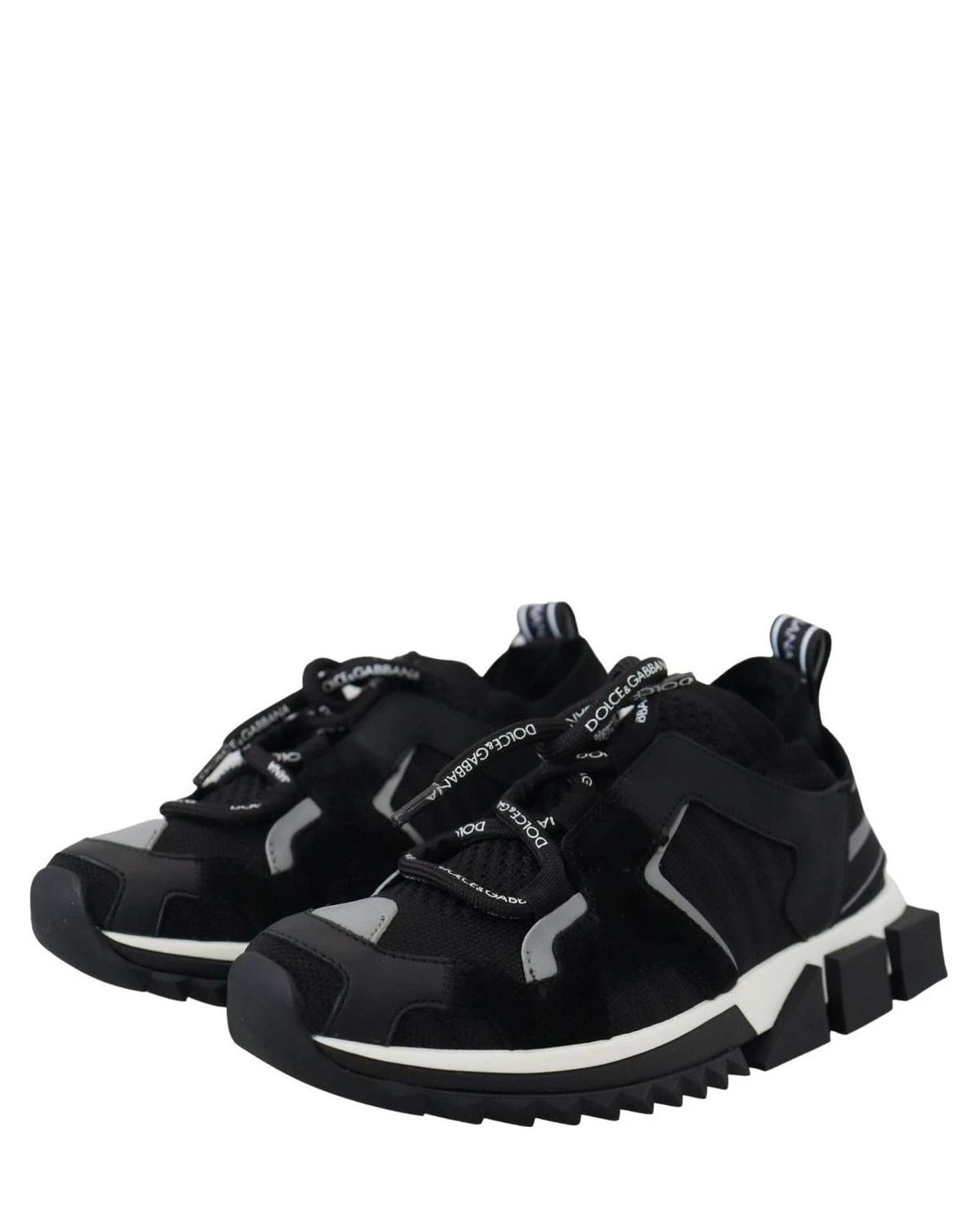 Dolce & Gabbana Black Mesh Sorrento Trekking Sneakers Sneakers