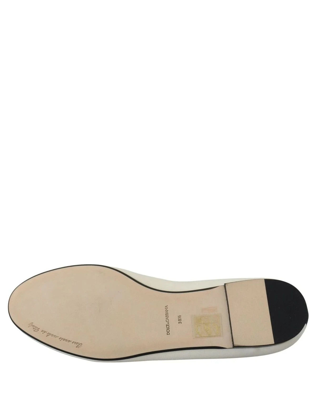 Dolce & Gabbana White Velvet Slip Ons Loafers Flats Flats