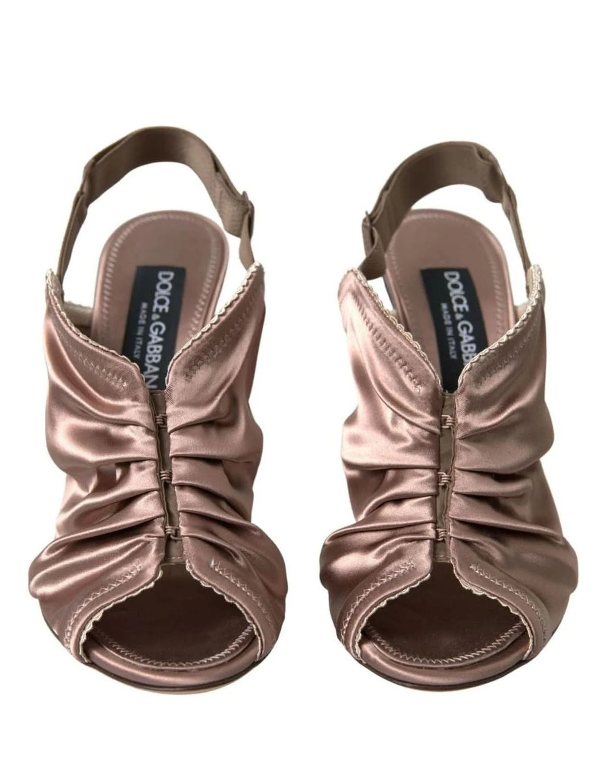 Dolce & Gabbana Brown Light Slingback Corset Style Fastening Stiletto Heels Heels